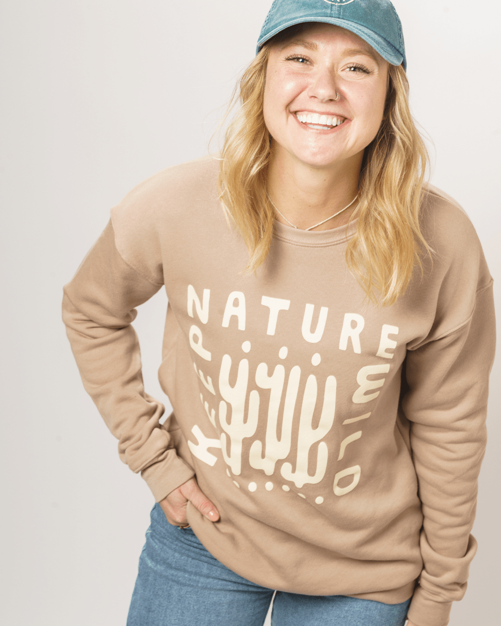 Keep Nature Wild Outerwear Cactus Buds Unisex Pullover | Tan