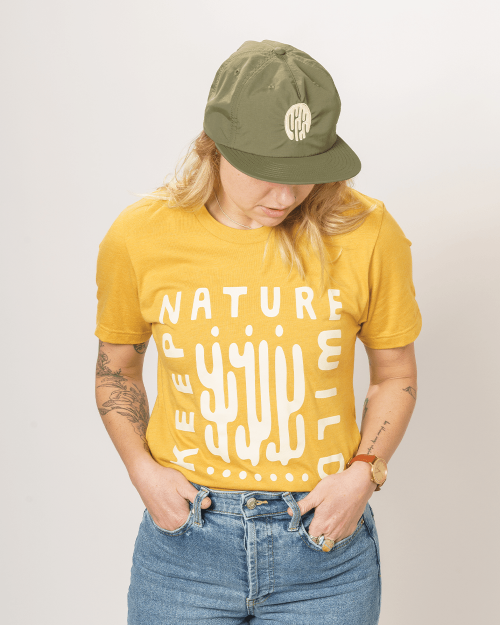 Keep Nature Wild Tee Cactus Buds Unisex Tee | Mustard