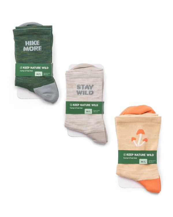 Keep Nature Wild Socks Camp & Trail Mid 3-Pack | Venture On