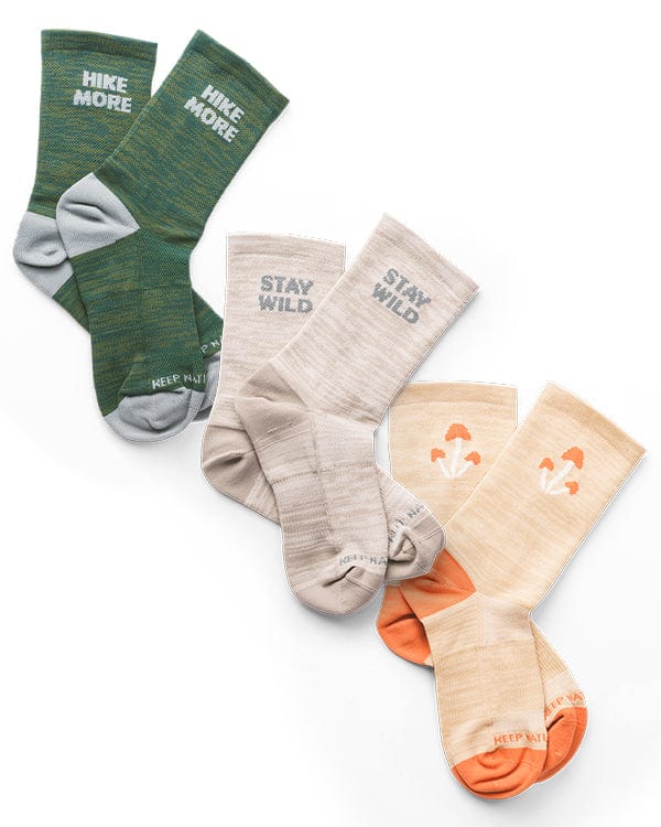 Keep Nature Wild Socks Camp & Trail Mid 3-Pack | Venture On