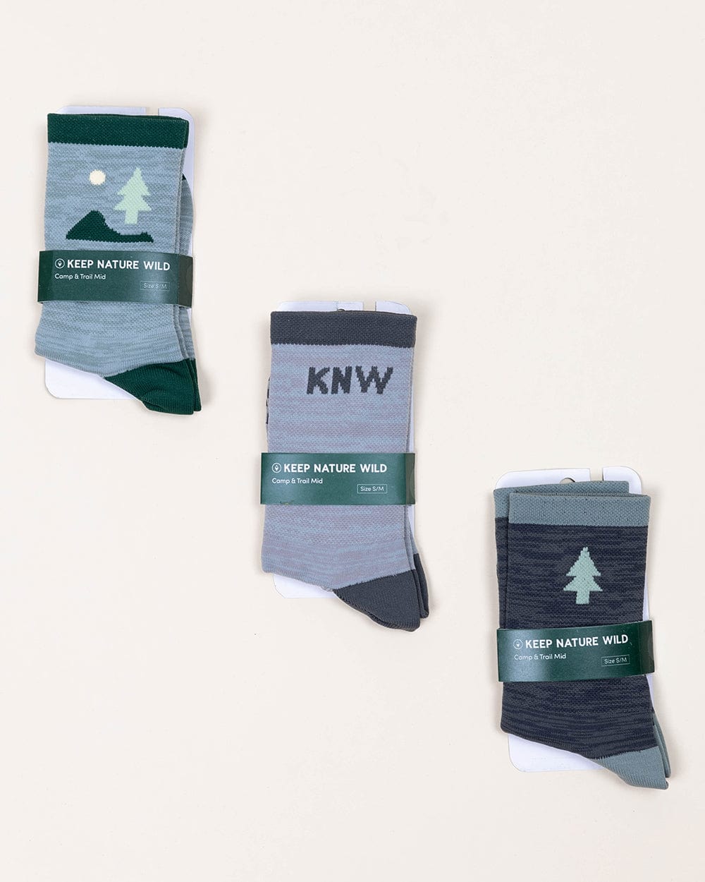 Keep Nature Wild Socks Camp & Trail Mid Socks 3-Pack
