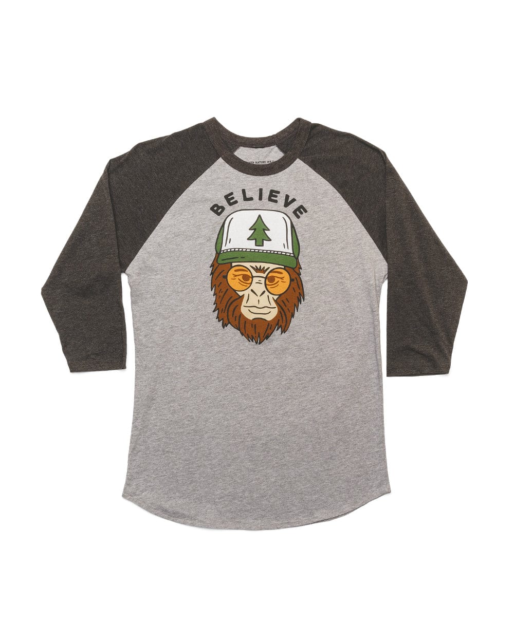 Clyde the Sasquatch Unisex 3/4 Tee | Charcoal