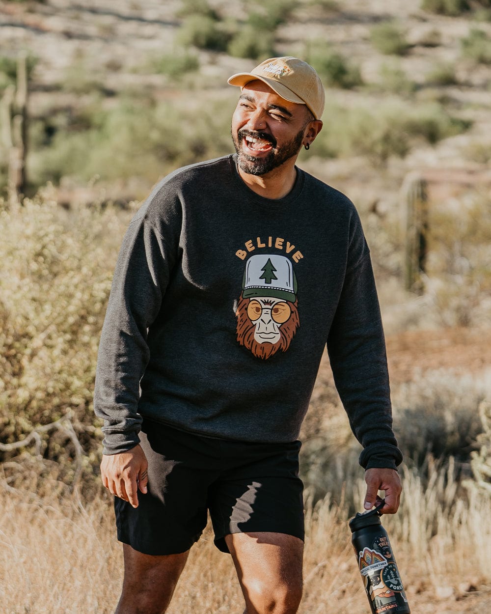 Keep Nature Wild Outerwear Clyde the Sasquatch Unisex Pullover | Heather Dark Grey