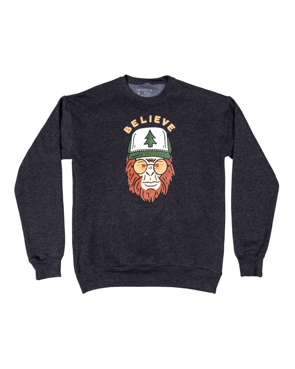 Keep Nature Wild Outerwear Clyde the Sasquatch Unisex Pullover | Heather Dark Grey