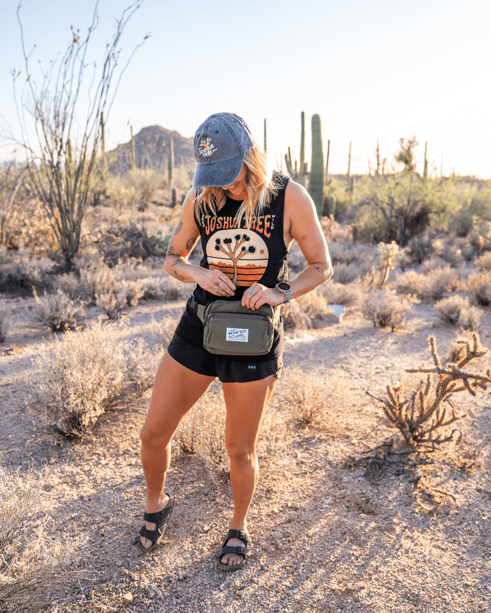 Keep Nature Wild Hat Keep Joshua Tree Wild Dad Hat | Faded Black