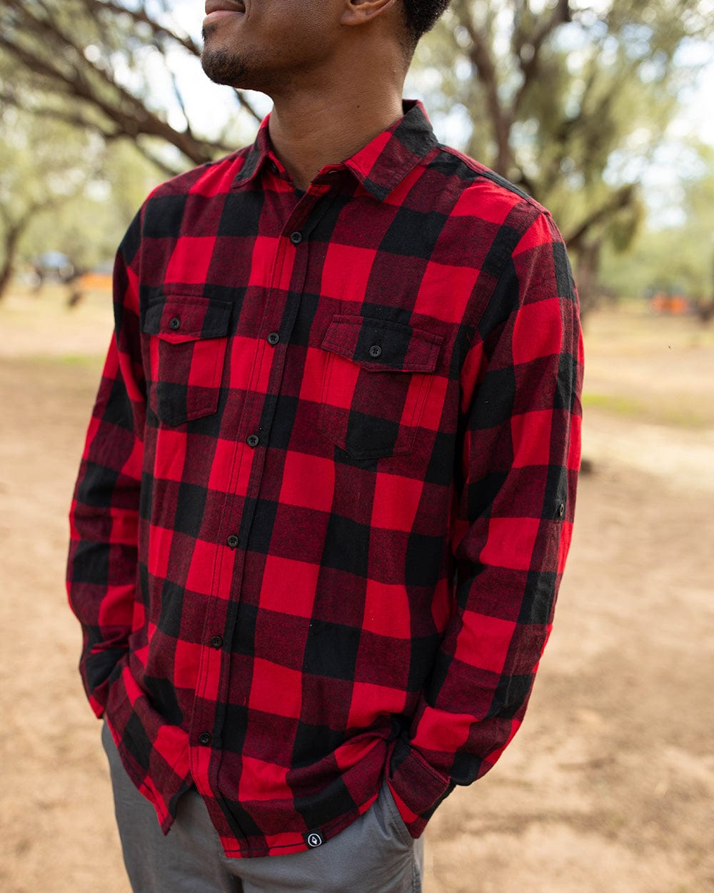 Keep Nature Wild Long Sleeve Keep Nature Wild Unisex Flannel | Red
