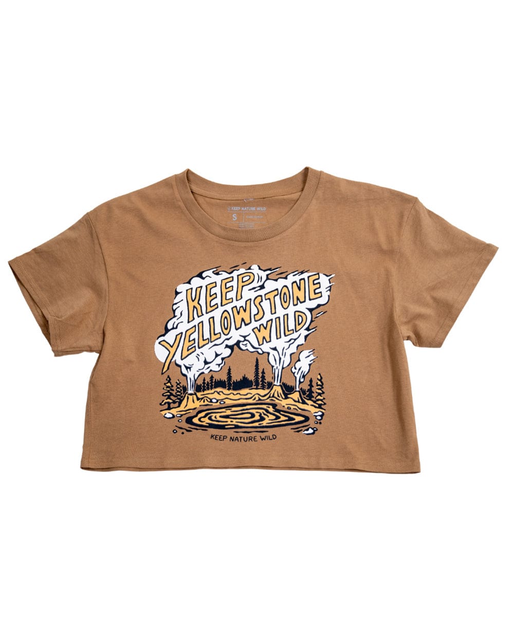 Keep Nature Wild Tank Keep Yellowstone Wild Women's Crop Top | Camel