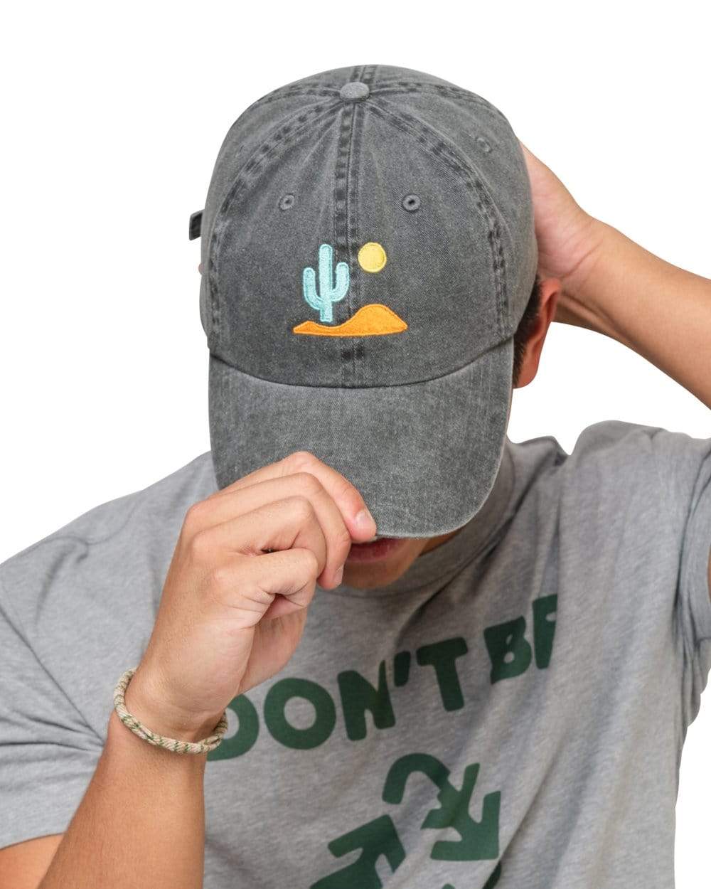 Lone Cactus Dad Hat | Faded Black