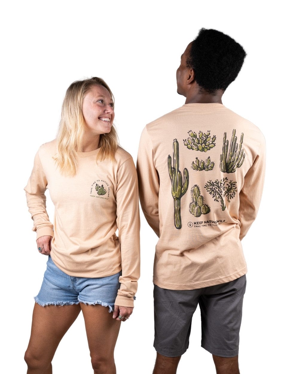 Keep Nature Wild Long Sleeve Nature Study Cacti Unisex Long Sleeve | Sand Dune