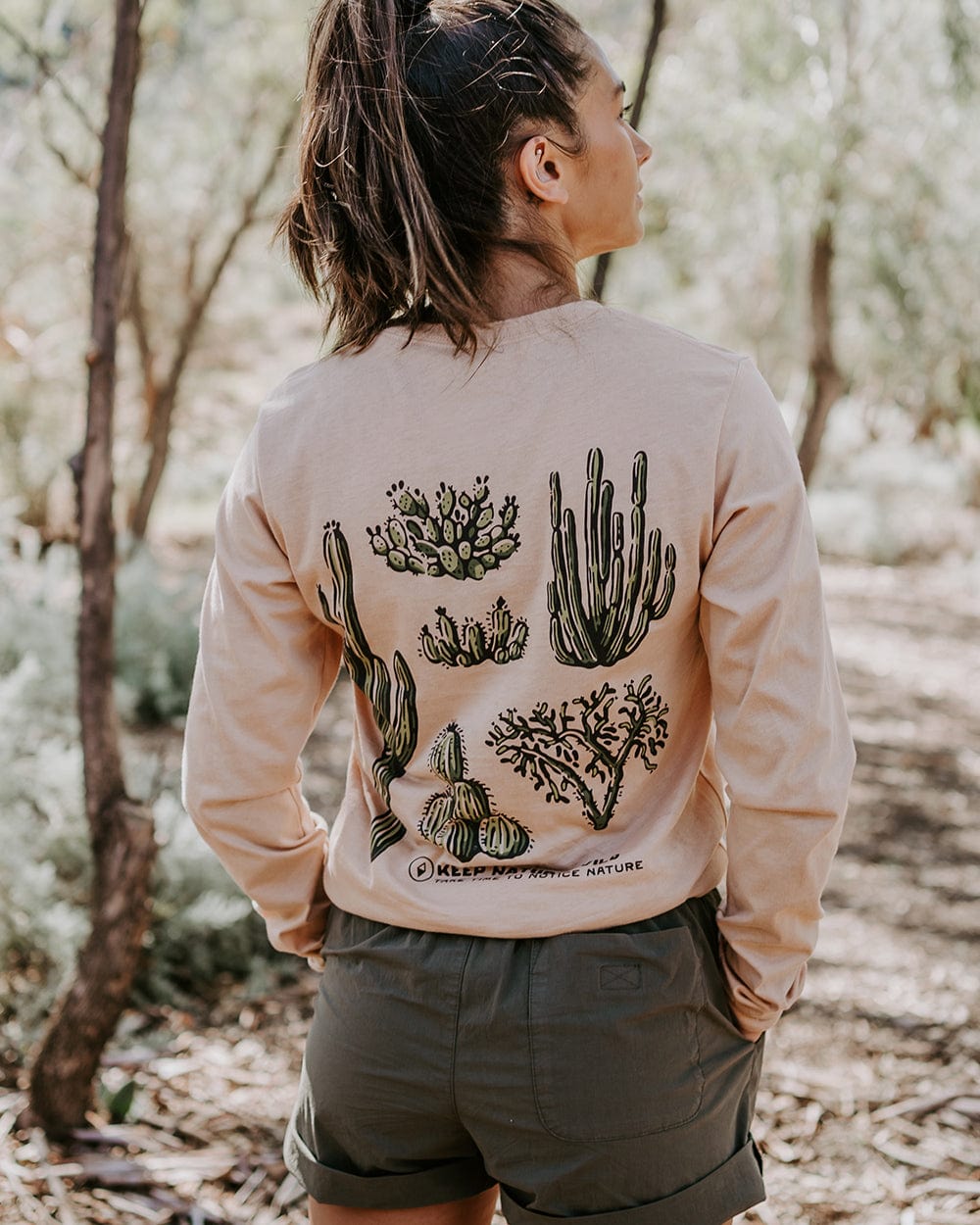 Keep Nature Wild Long Sleeve Nature Study Cacti Unisex Long Sleeve | Sand Dune