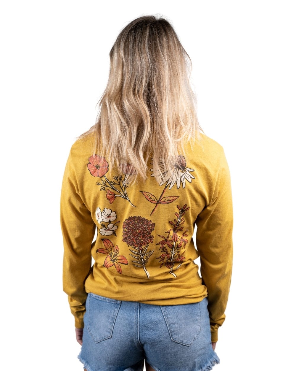 Keep Nature Wild Long Sleeve Nature Study Wildflowers Unisex Long Sleeve | Mustard
