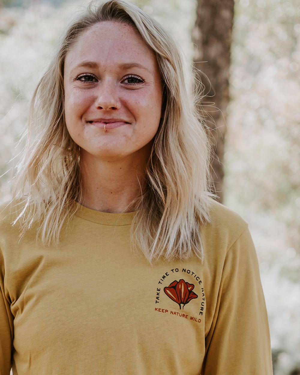 Keep Nature Wild Long Sleeve Nature Study Wildflowers Unisex Long Sleeve | Mustard