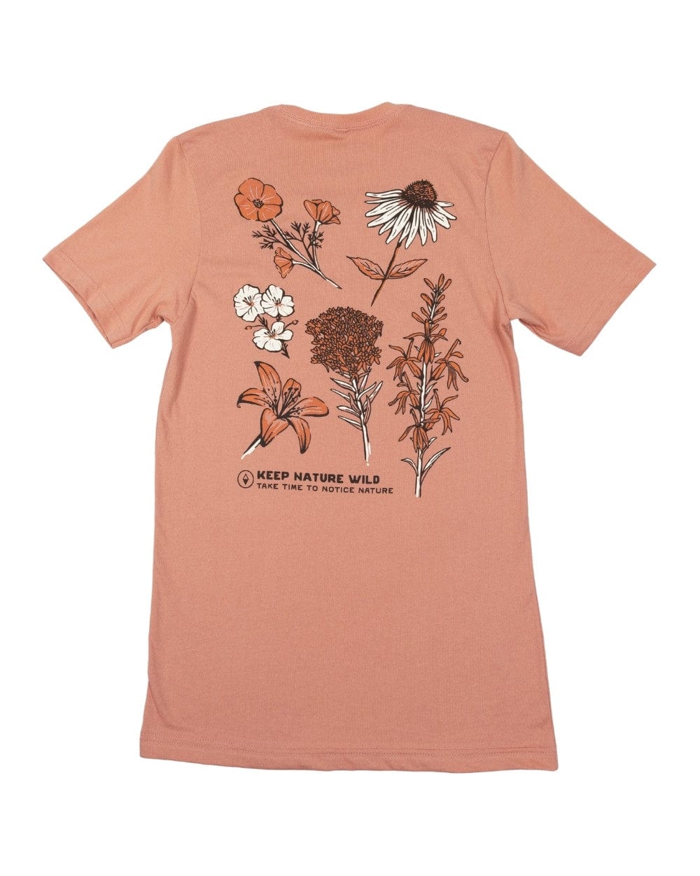 Keep Nature Wild Tee Nature Study Wildflowers Unisex Tee | Terracotta
