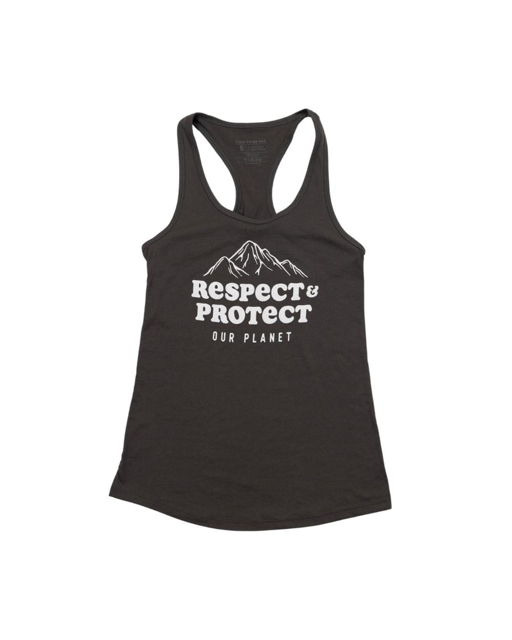 Keep Nature Wild Tank Respect & Protect Women's Racerback Tank | Dark Grey