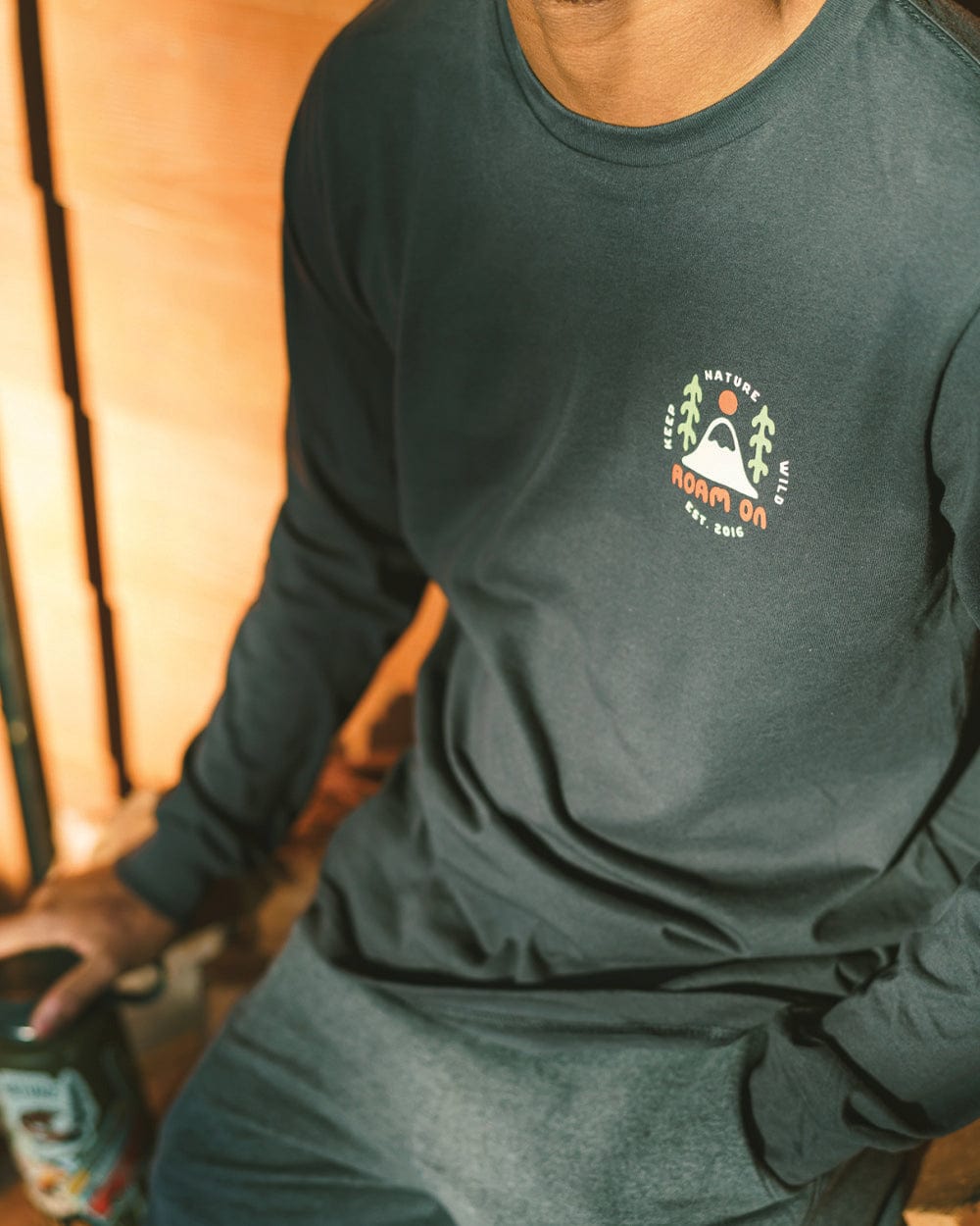 Keep Nature Wild Long Sleeve Roam On Summit Sun Unisex Long Sleeve | Charcoal