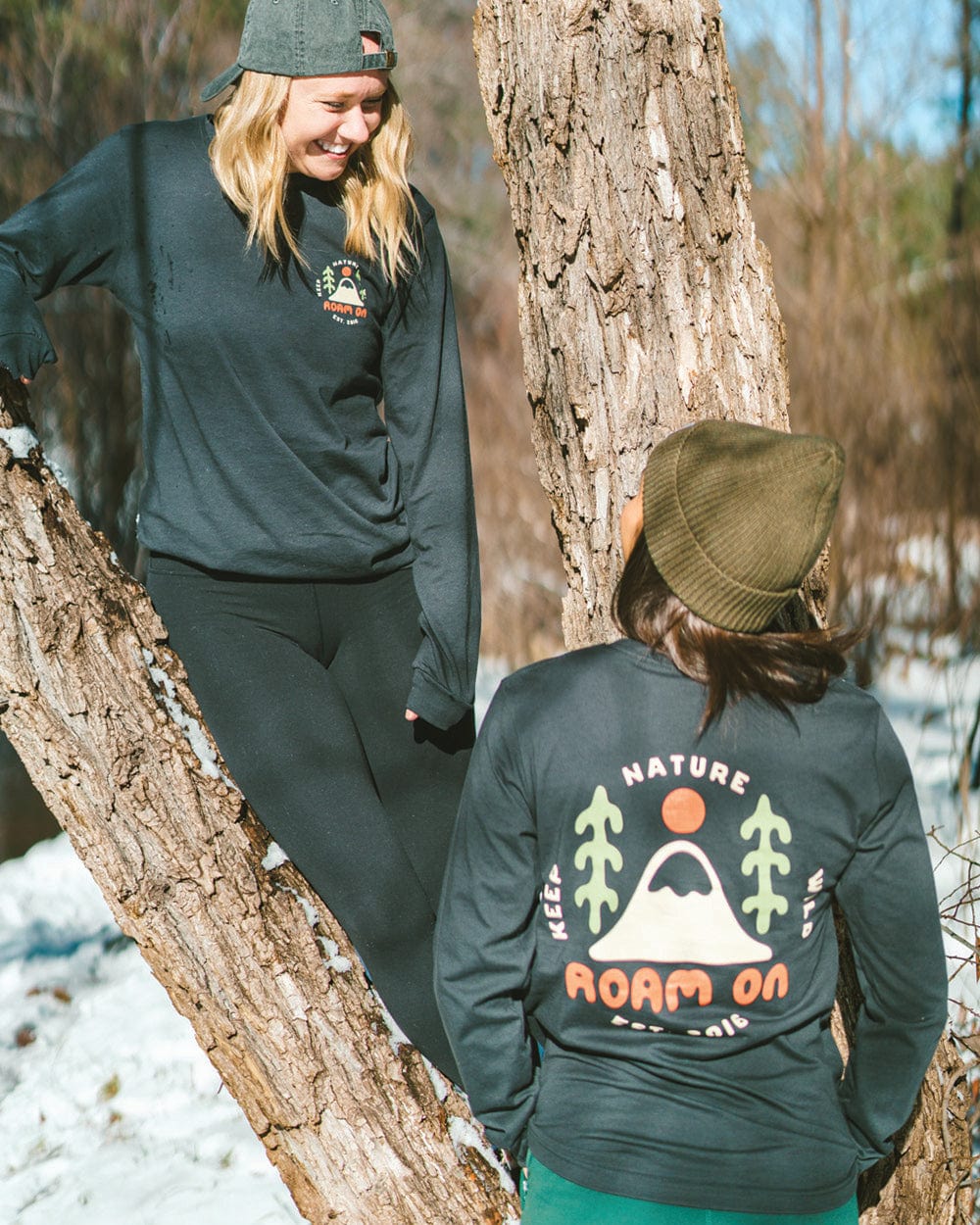 Keep Nature Wild Long Sleeve Roam On Summit Sun Unisex Long Sleeve | Charcoal