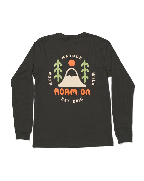 Keep Nature Wild Long Sleeve Roam On Summit Sun Unisex Long Sleeve | Charcoal