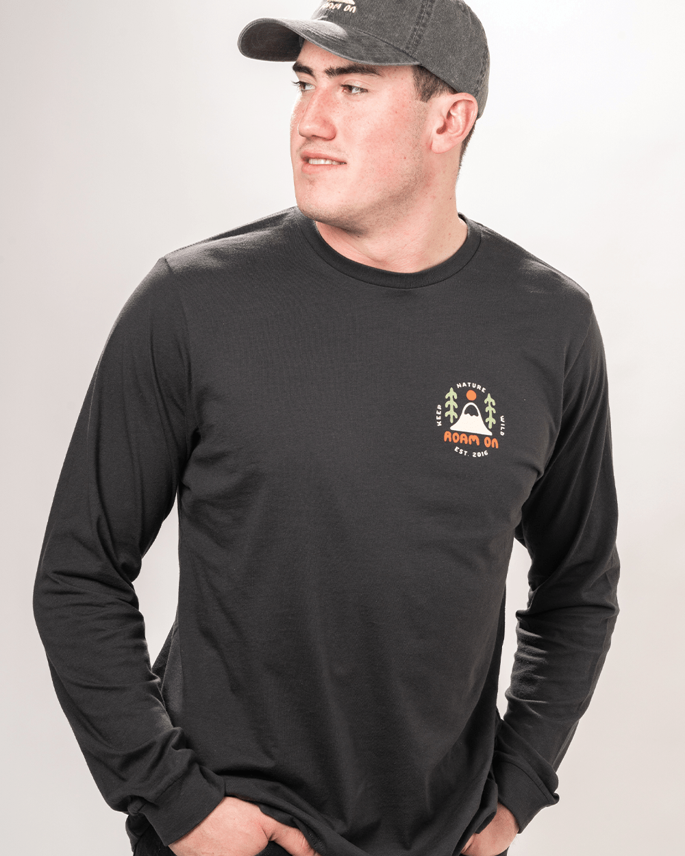 Keep Nature Wild Long Sleeve Roam On Summit Sun Unisex Long Sleeve | Charcoal