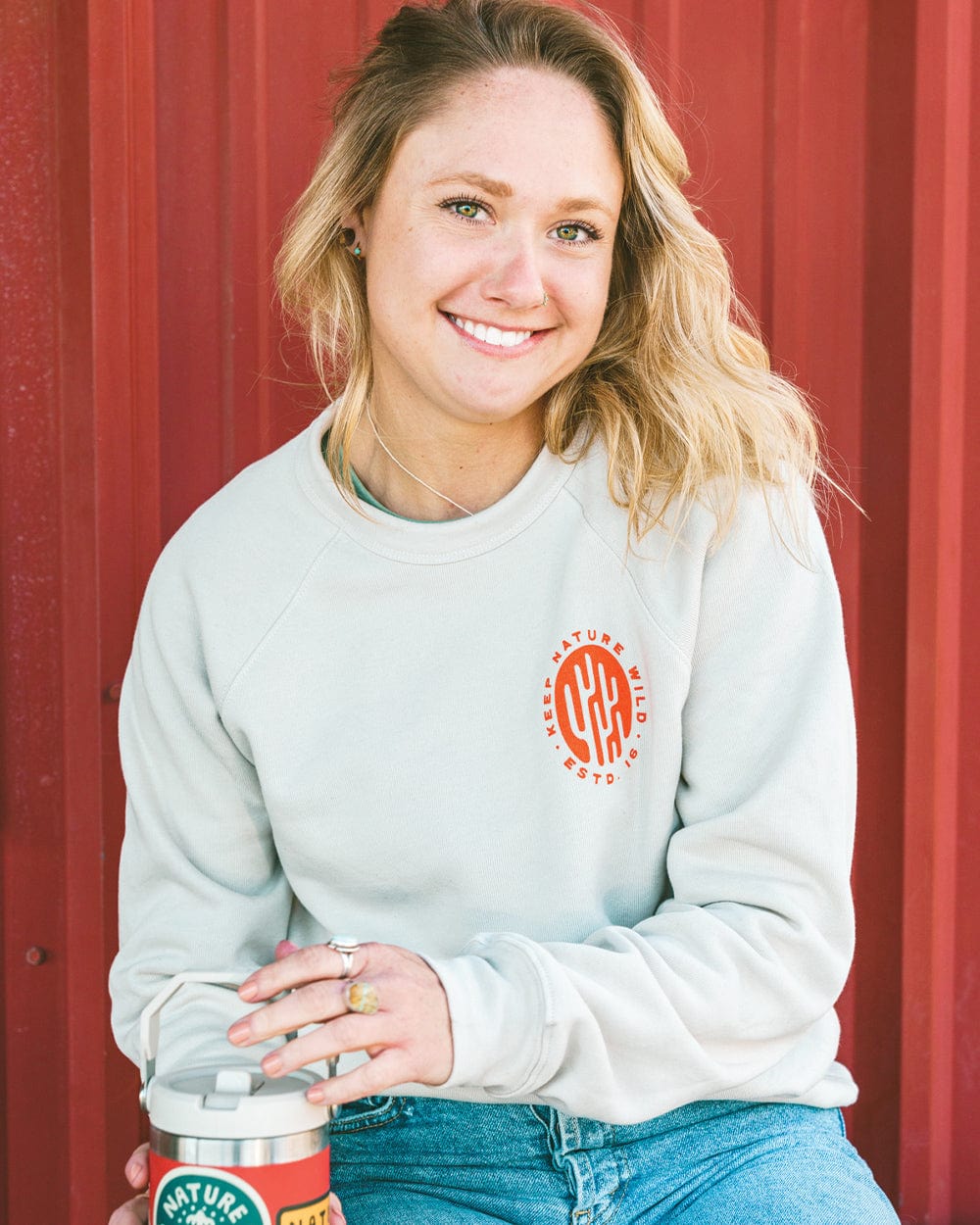 Keep Nature Wild Outerwear Saguaro Badge Unisex Pullover | Dust