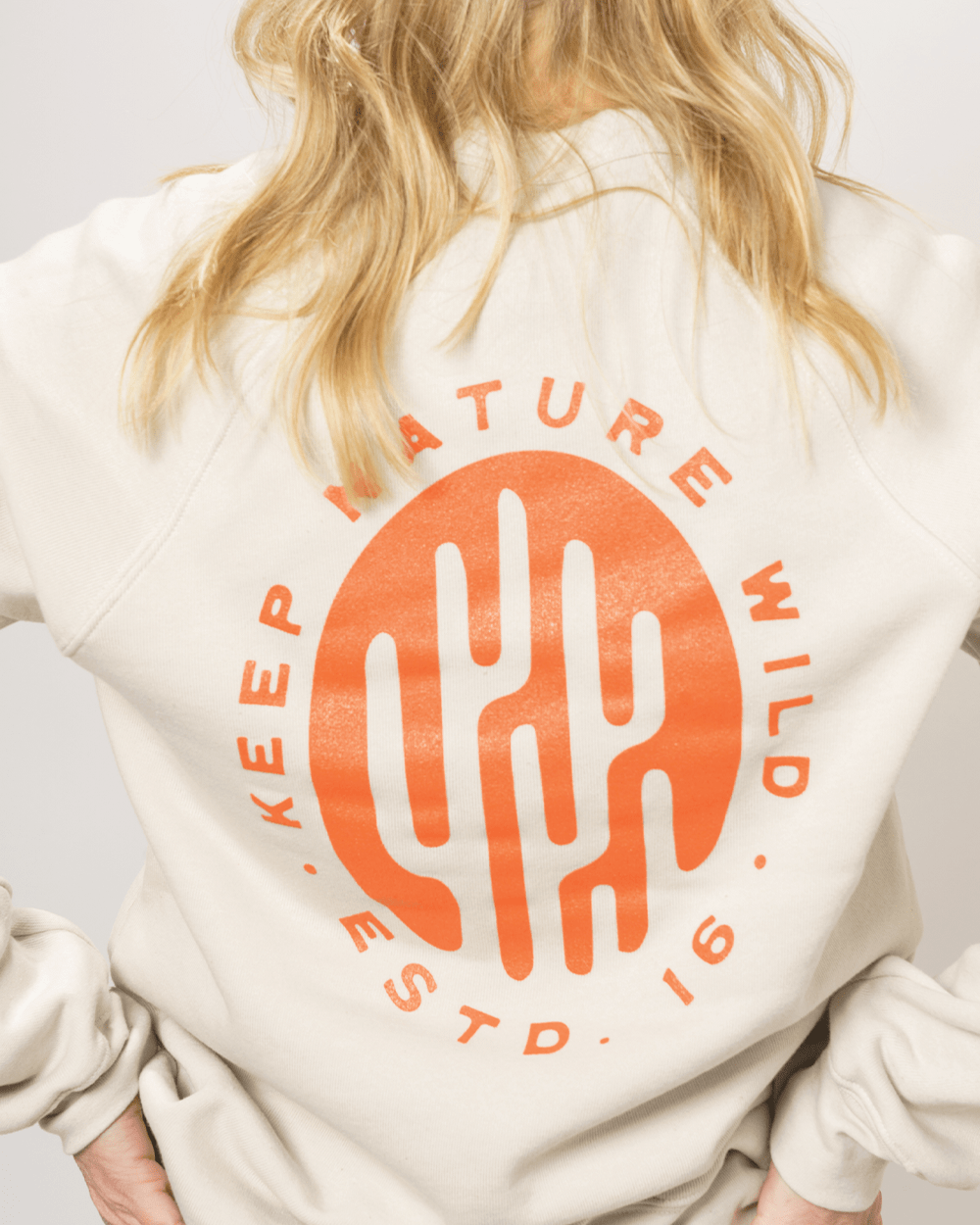 Keep Nature Wild Outerwear Saguaro Badge Unisex Pullover | Dust