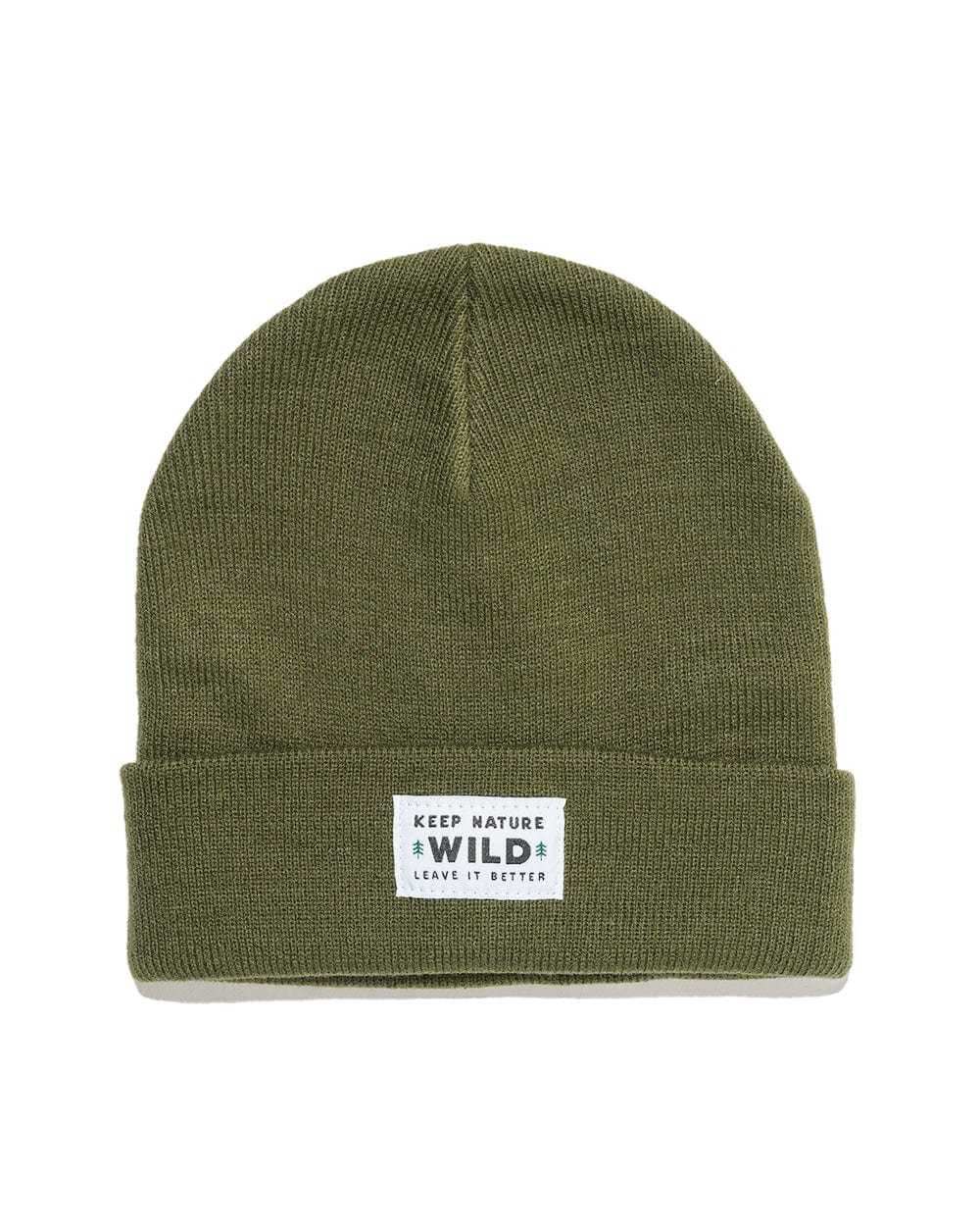 Keep Nature Wild Beanie Twin Pines Cuffed Beanie | Olive