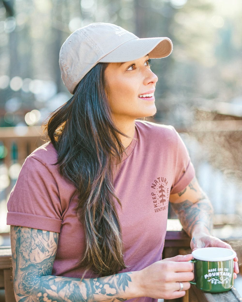 Keep Nature Wild Tee Venture On Peaceful Pine Unisex Tee | Redwood