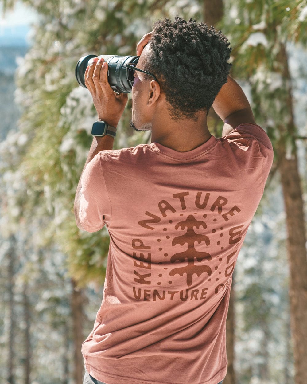 Keep Nature Wild Tee Venture On Peaceful Pine Unisex Tee | Redwood