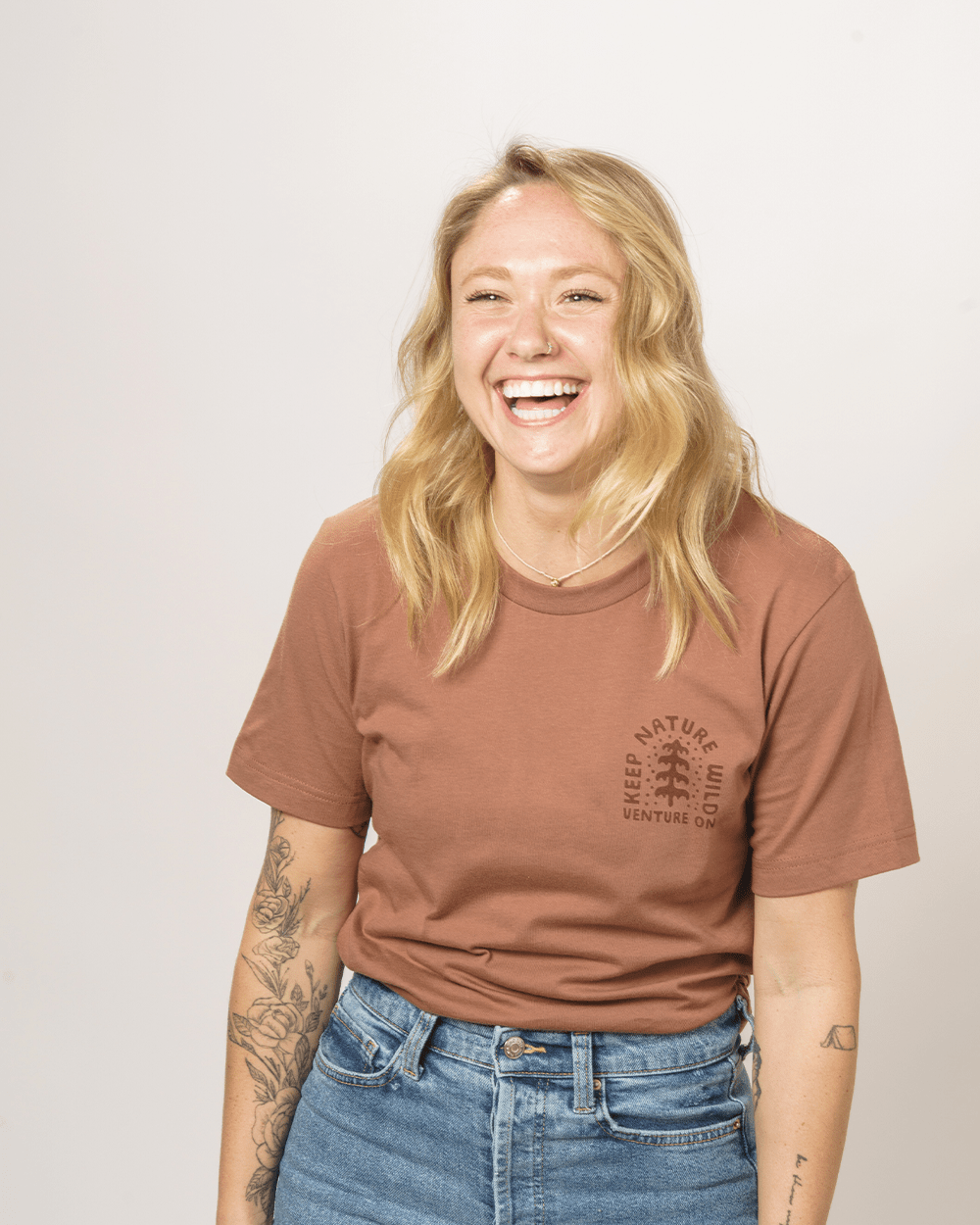 Keep Nature Wild Tee Venture On Peaceful Pine Unisex Tee | Redwood