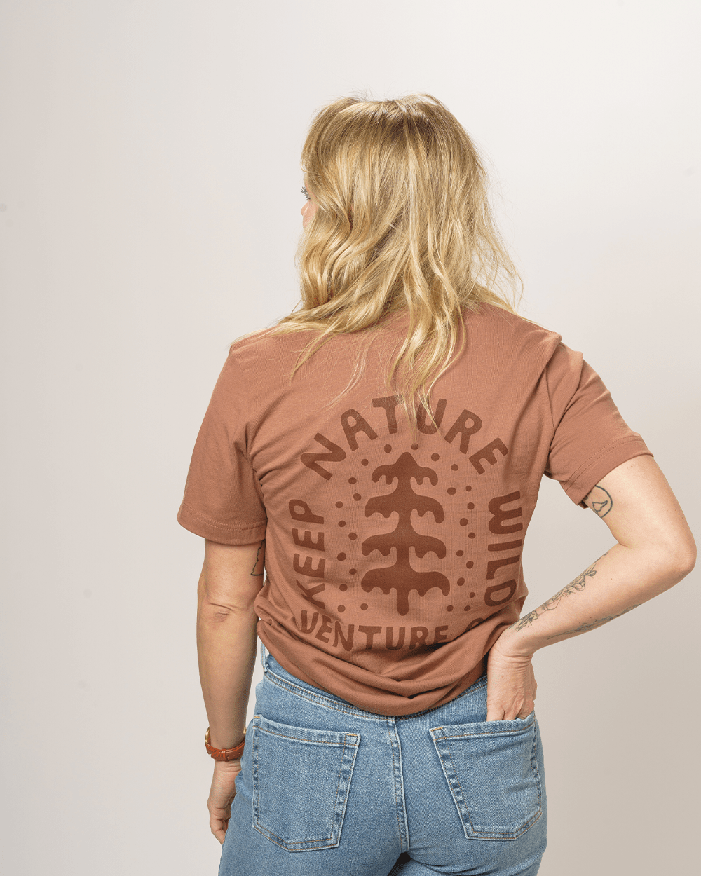 Keep Nature Wild Tee Venture On Peaceful Pine Unisex Tee | Redwood