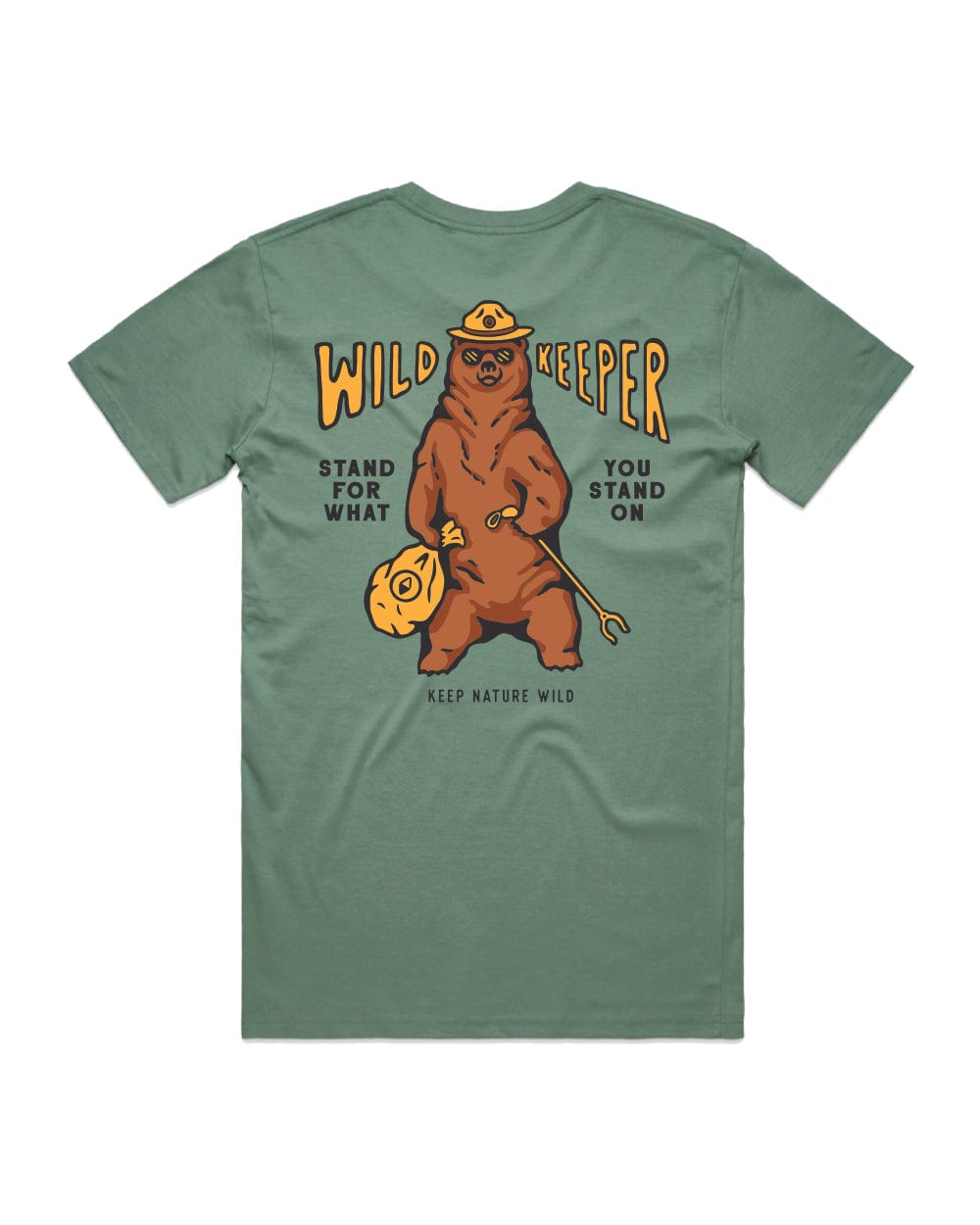 Keep Nature Wild WKA Gear Wild Keeper Bear Unisex Tee | Sage