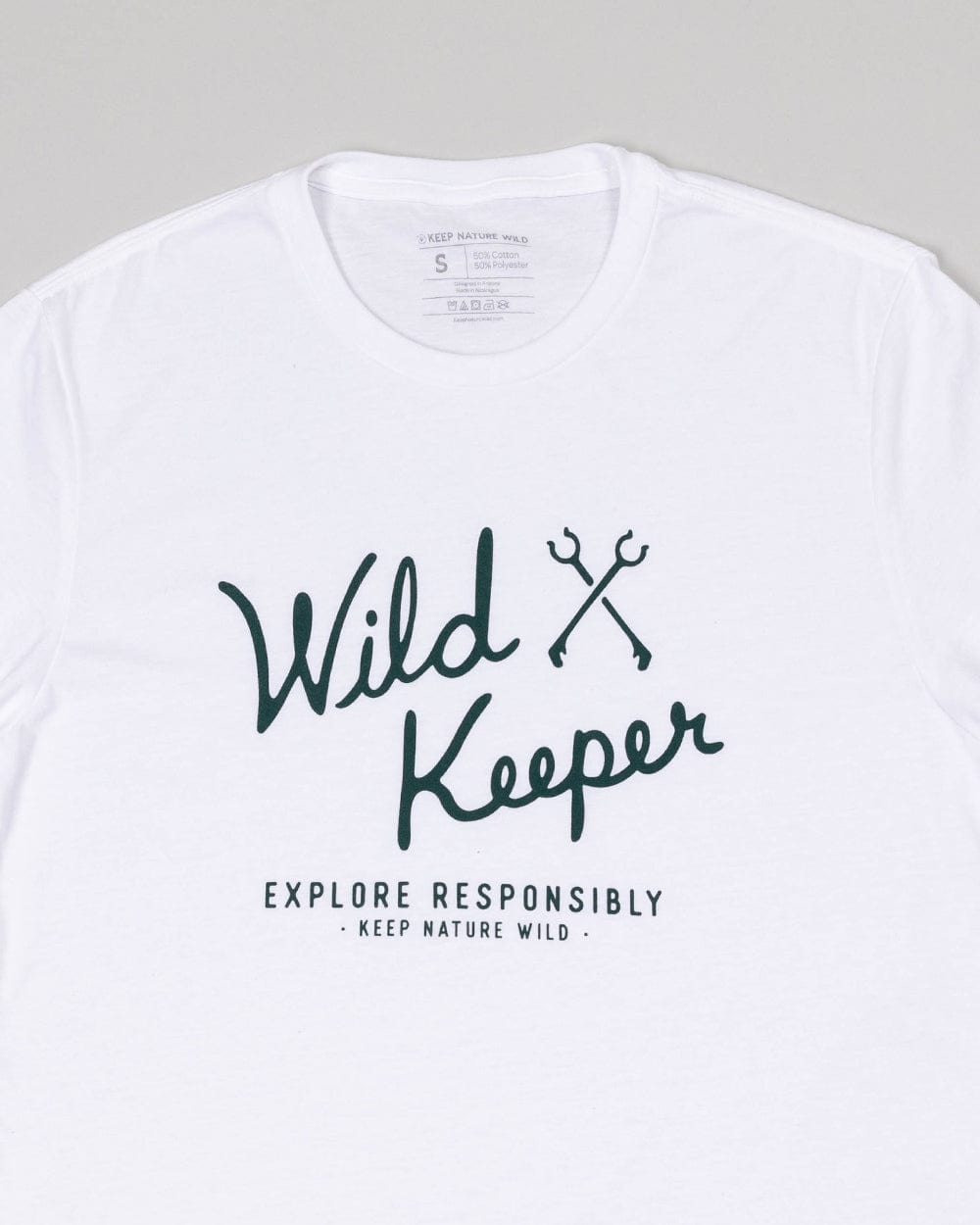 Keep Nature Wild WKA Gear Wild Keeper Script Recycled Unisex Tee | Pearl