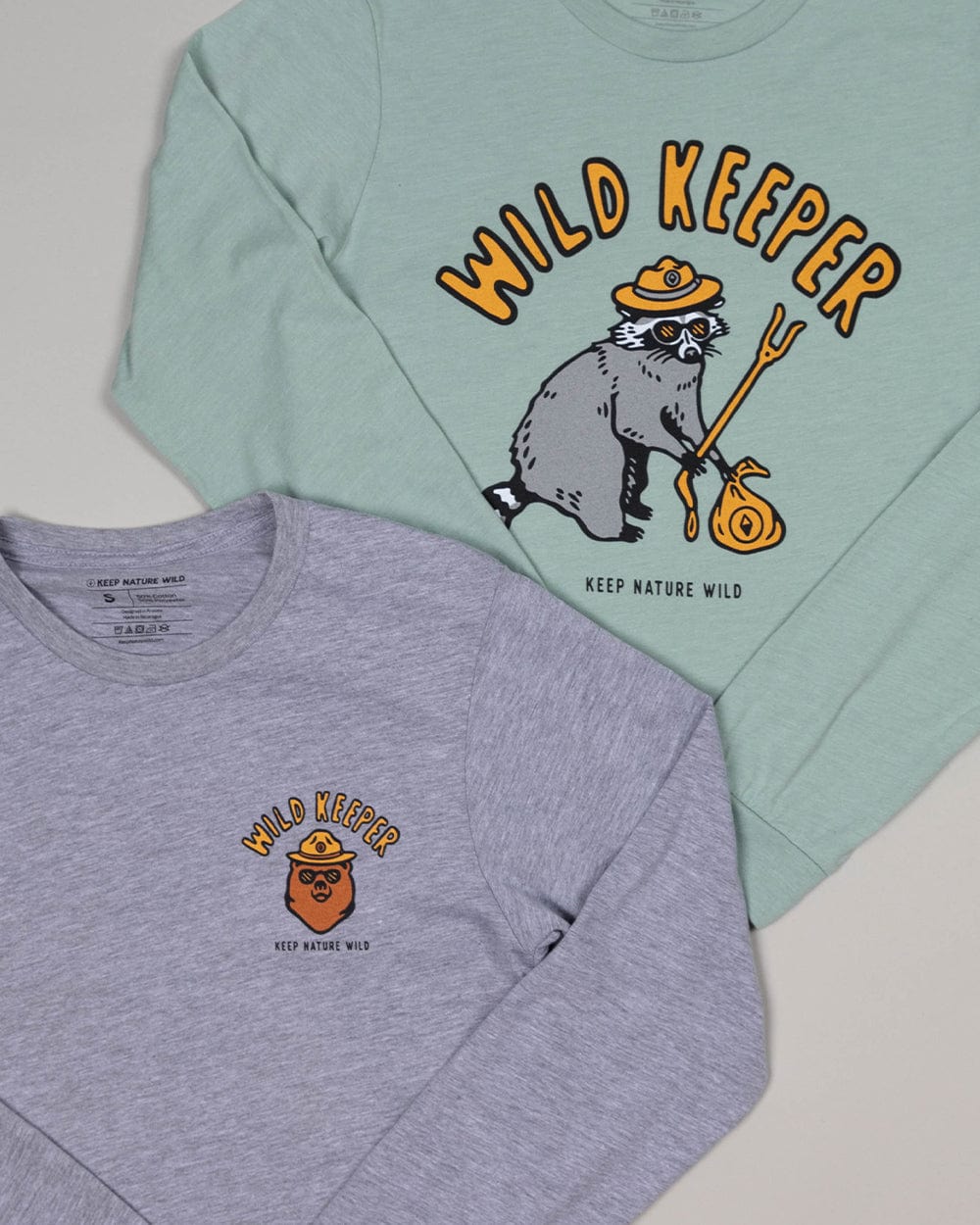 Keep Nature Wild WKA Gear Wild Keeper Trash Panda Unisex Long Sleeve | Dusty Blue