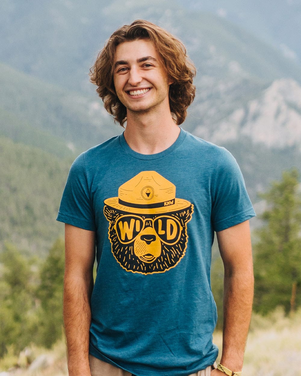 Keep Nature Wild Tee Wildbear Unisex Tee | Glacier Blue