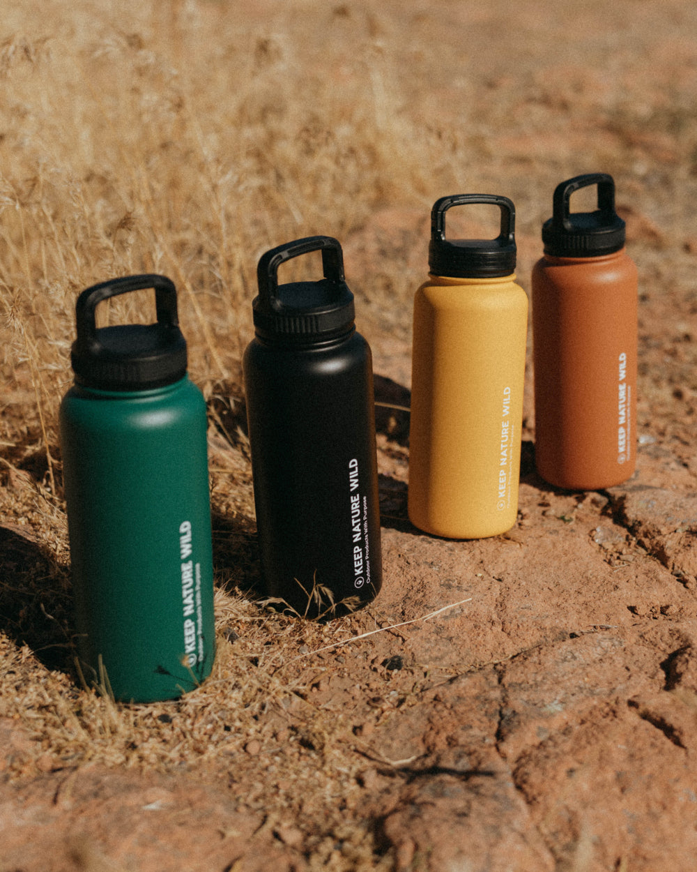 Reusable Insulated 32oz Water Bottle with Handle Clip | Keep Nature Wild