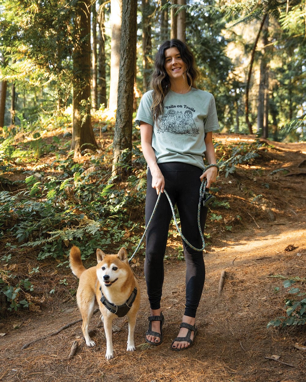 Keep Nature Wild 2 Dog Tees + 9 Stickers Free | Campfire Dog & Happy Tails | Bundle