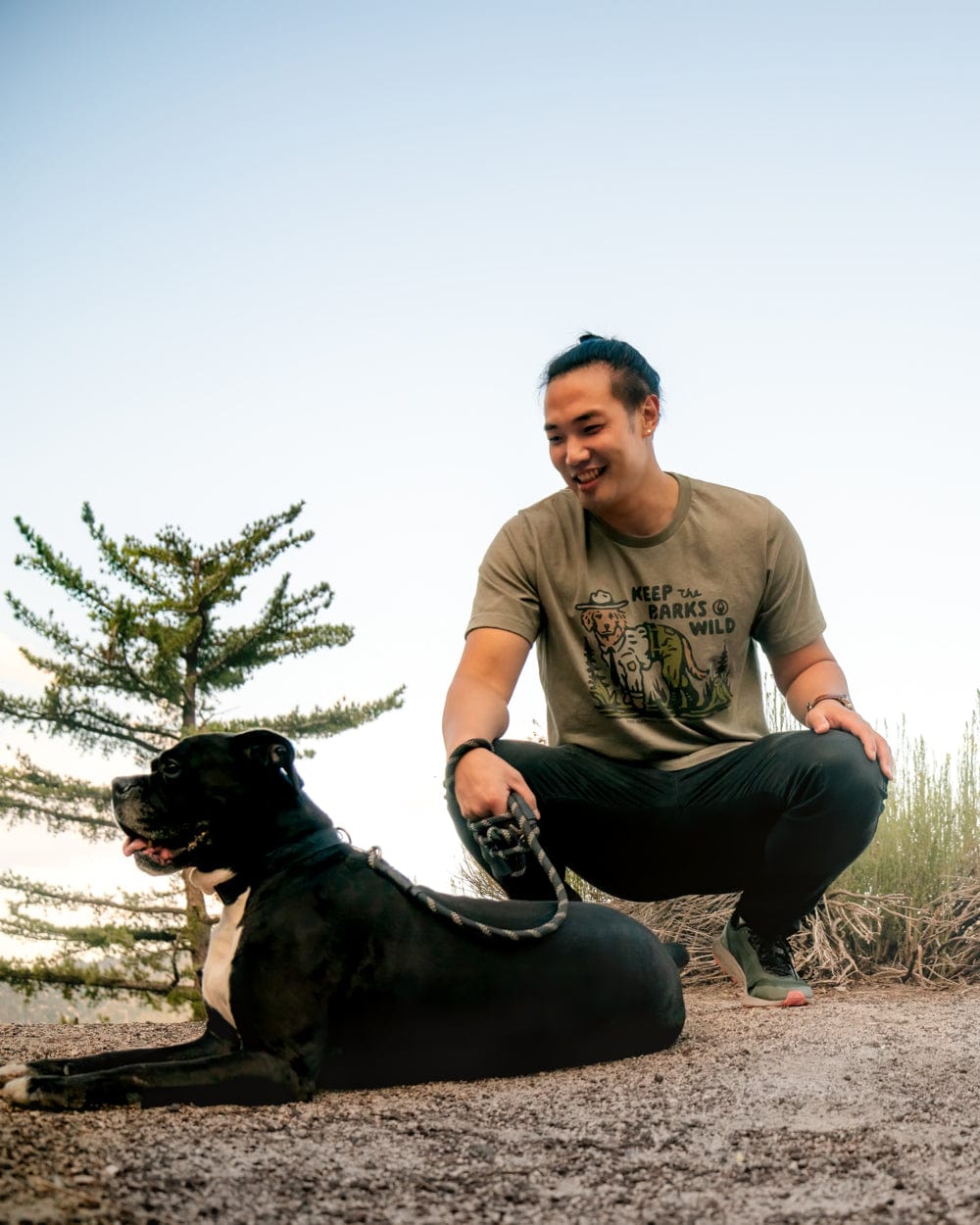 Keep Nature Wild 2 Dog Tees + 9 Stickers Free | Keep the Barks Wild & Dog Paws in Nature | Bundle