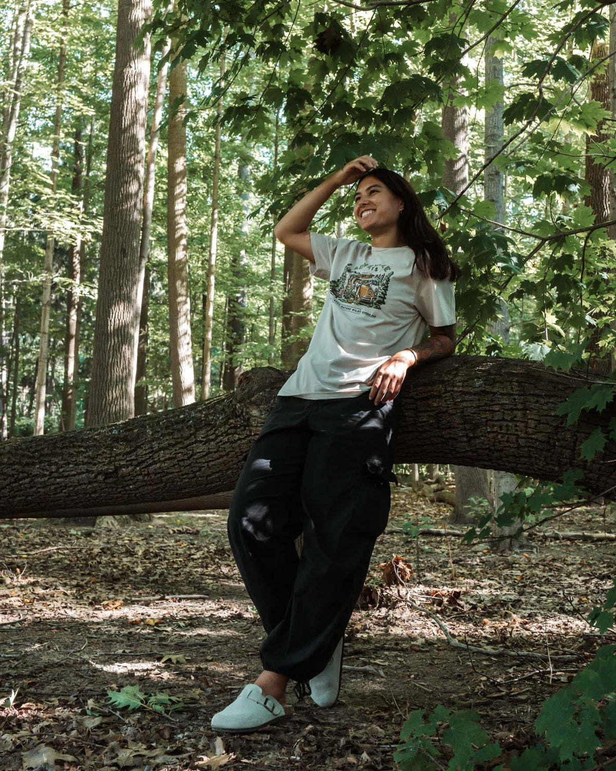 Keep Nature Wild Tee Adventure Awaits | Unisex Tee | Heather Tan
