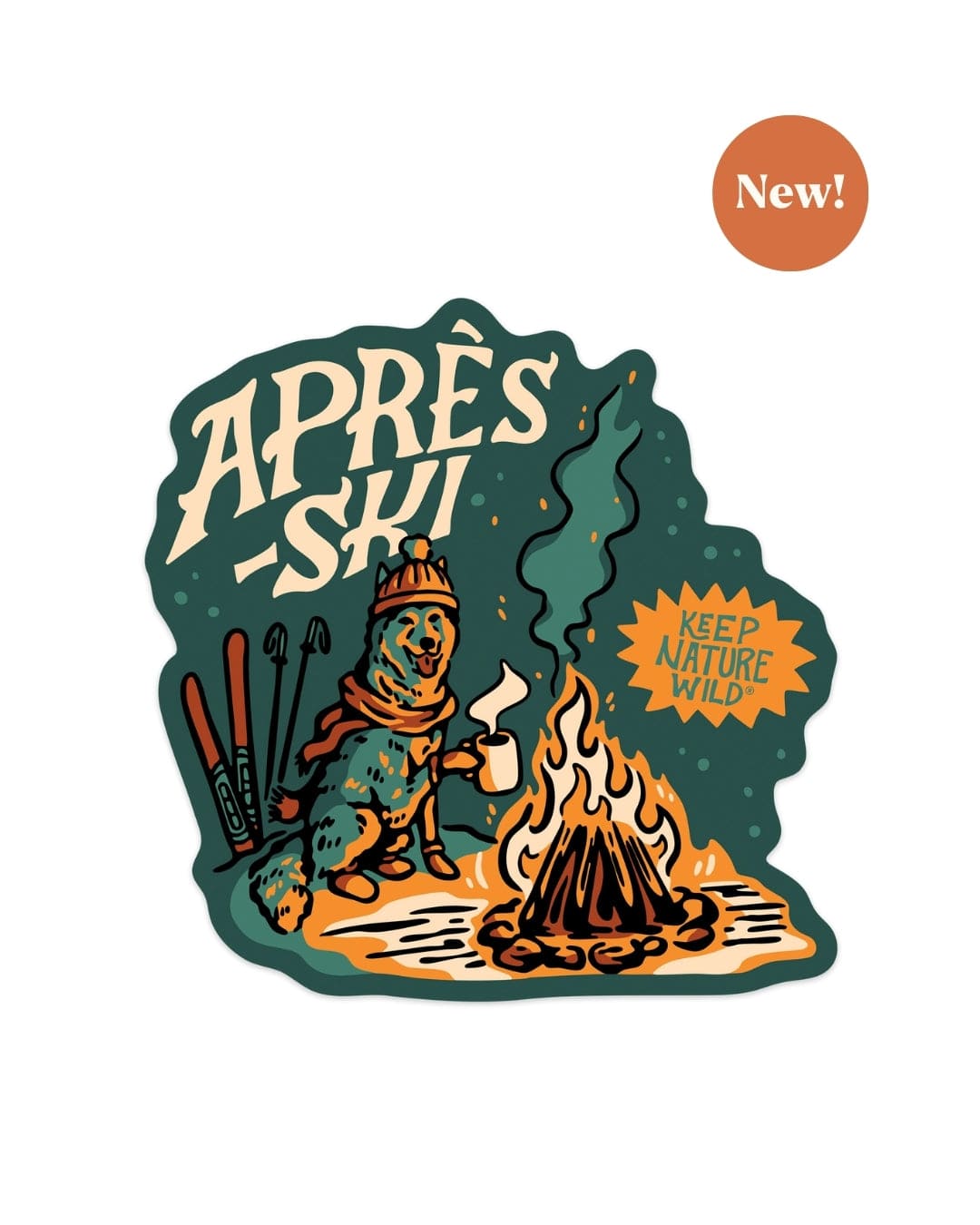 Keep Nature Wild Sticker Apres Ski Dog | Sticker