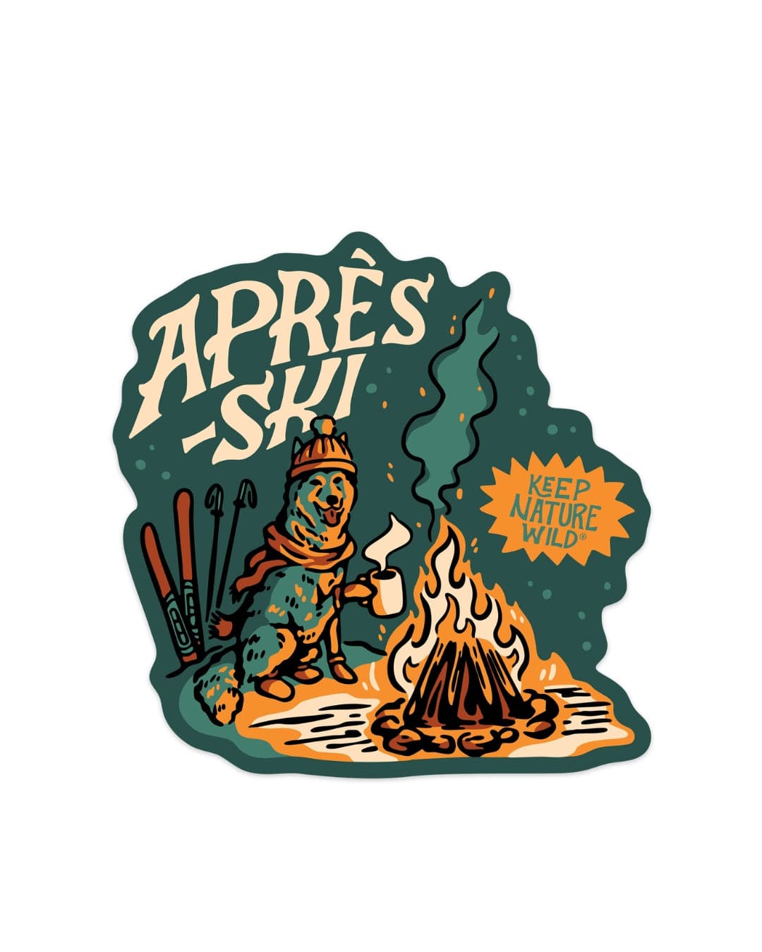 Keep Nature Wild Sticker Apres Ski Dog | Sticker