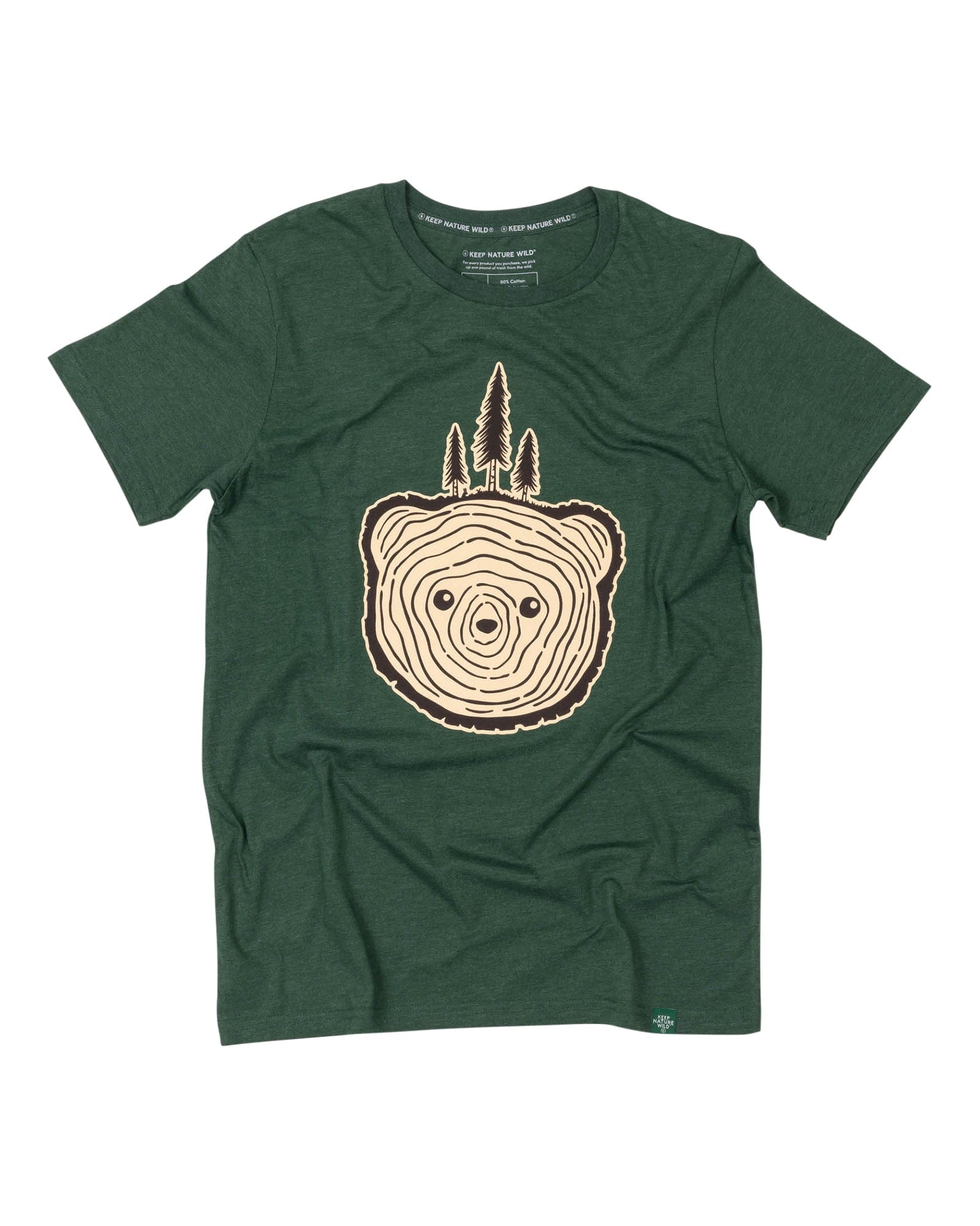 Keep Nature Wild Tee Bear Tree Unisex Tee | Heather Forest