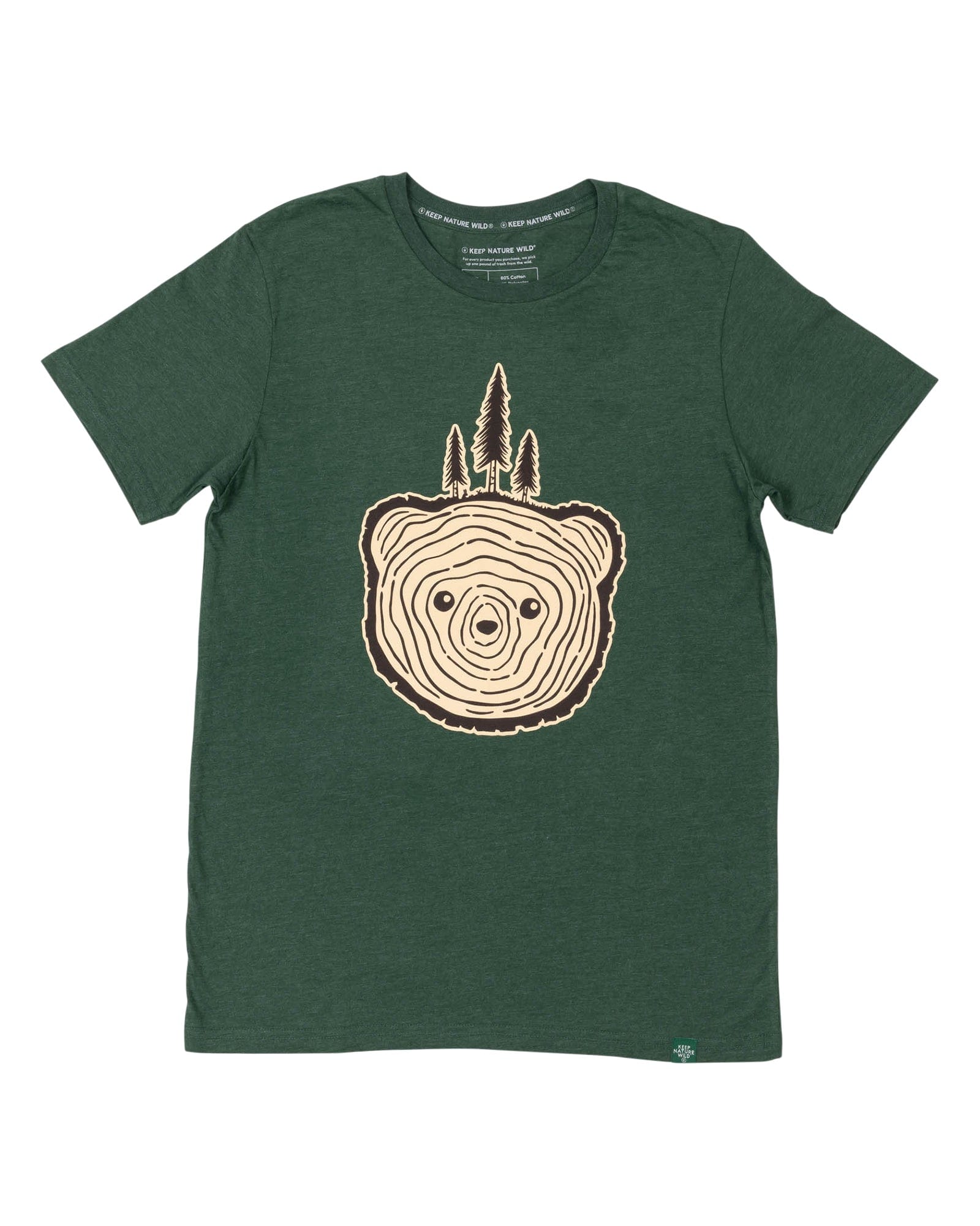 Keep Nature Wild Tee Bear Tree Unisex Tee | Heather Forest