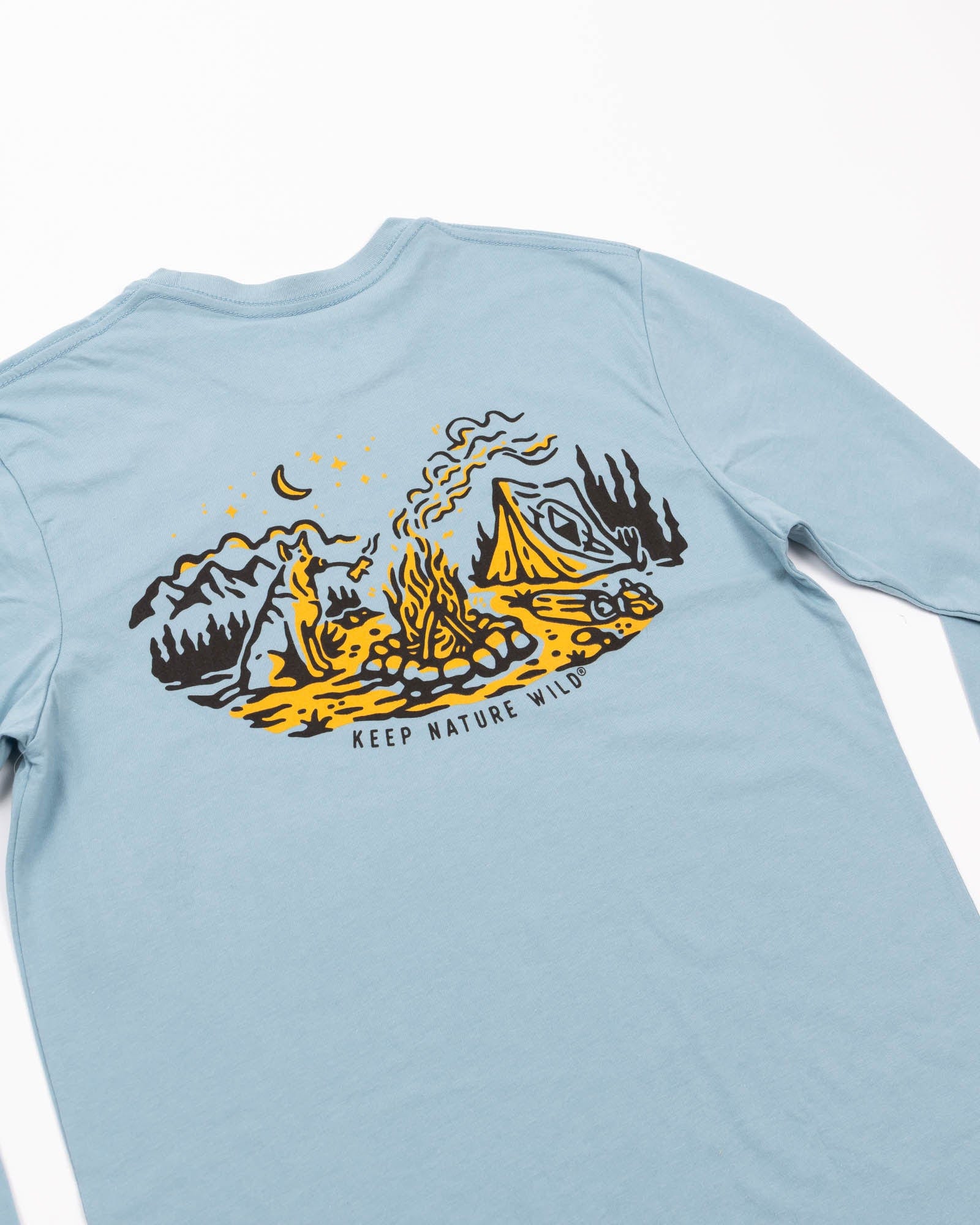 Keep Nature Wild Long Sleeve Campfire Dog Unisex Long Sleeve | Morning Mist