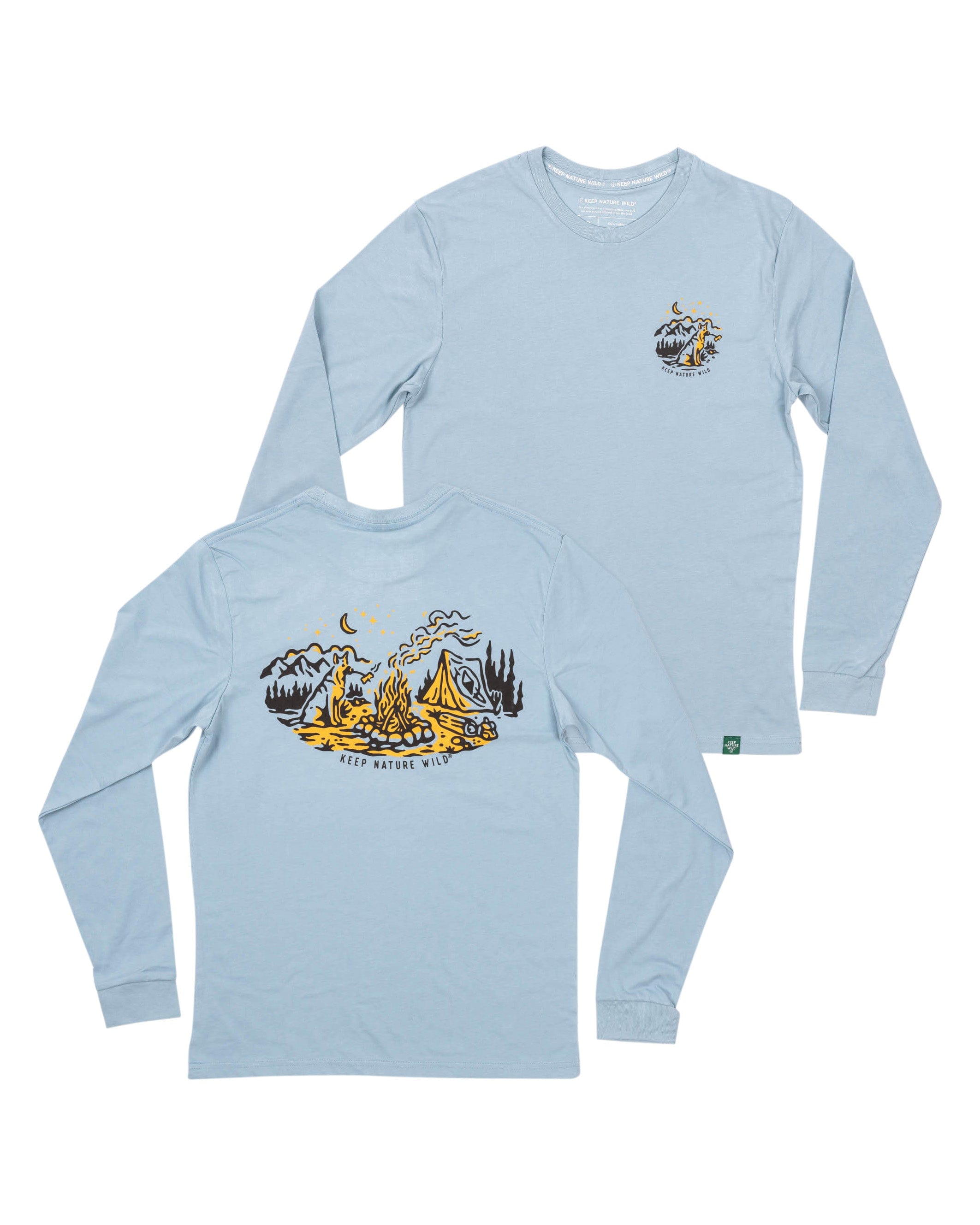 Keep Nature Wild Long Sleeve Campfire Dog Unisex Long Sleeve | Morning Mist