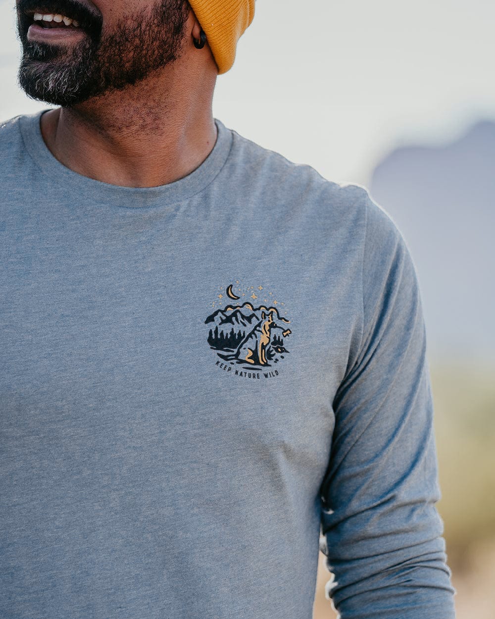 Keep Nature Wild Long Sleeve Campfire Dog Unisex Long Sleeve | Morning Mist