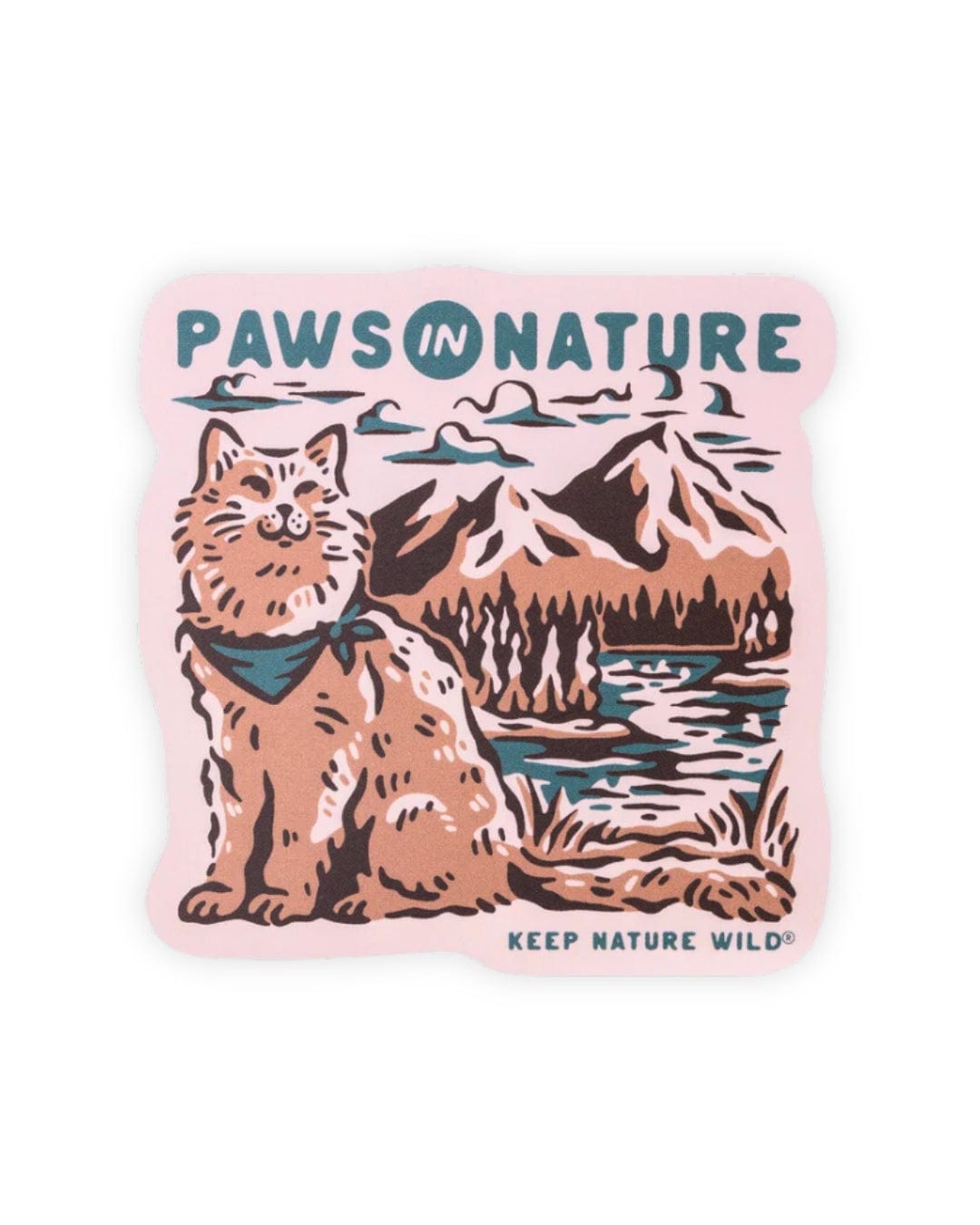 Keep Nature Wild Sticker Cat Paws in Nature | Sticker