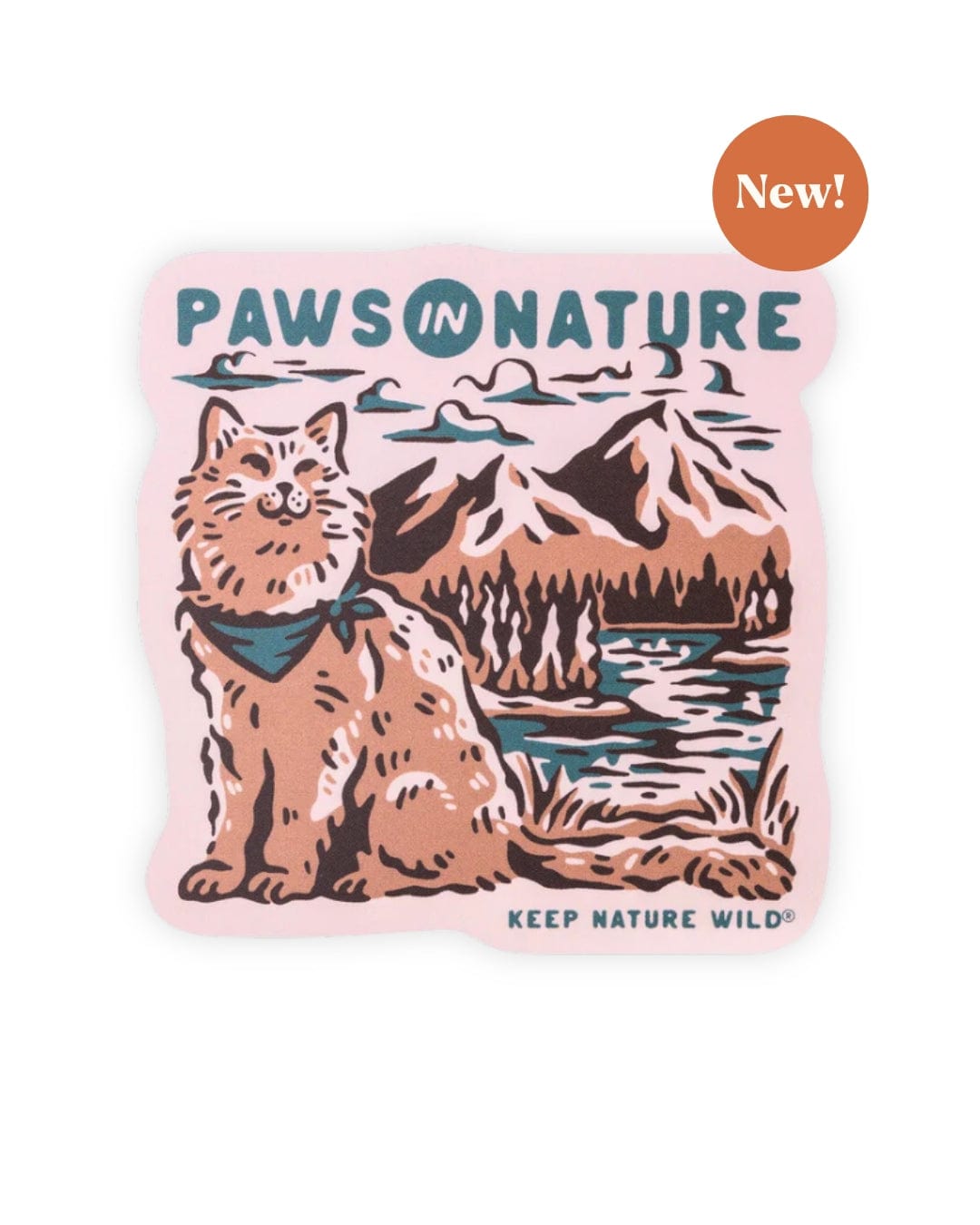 Keep Nature Wild Sticker Cat Paws in Nature | Sticker