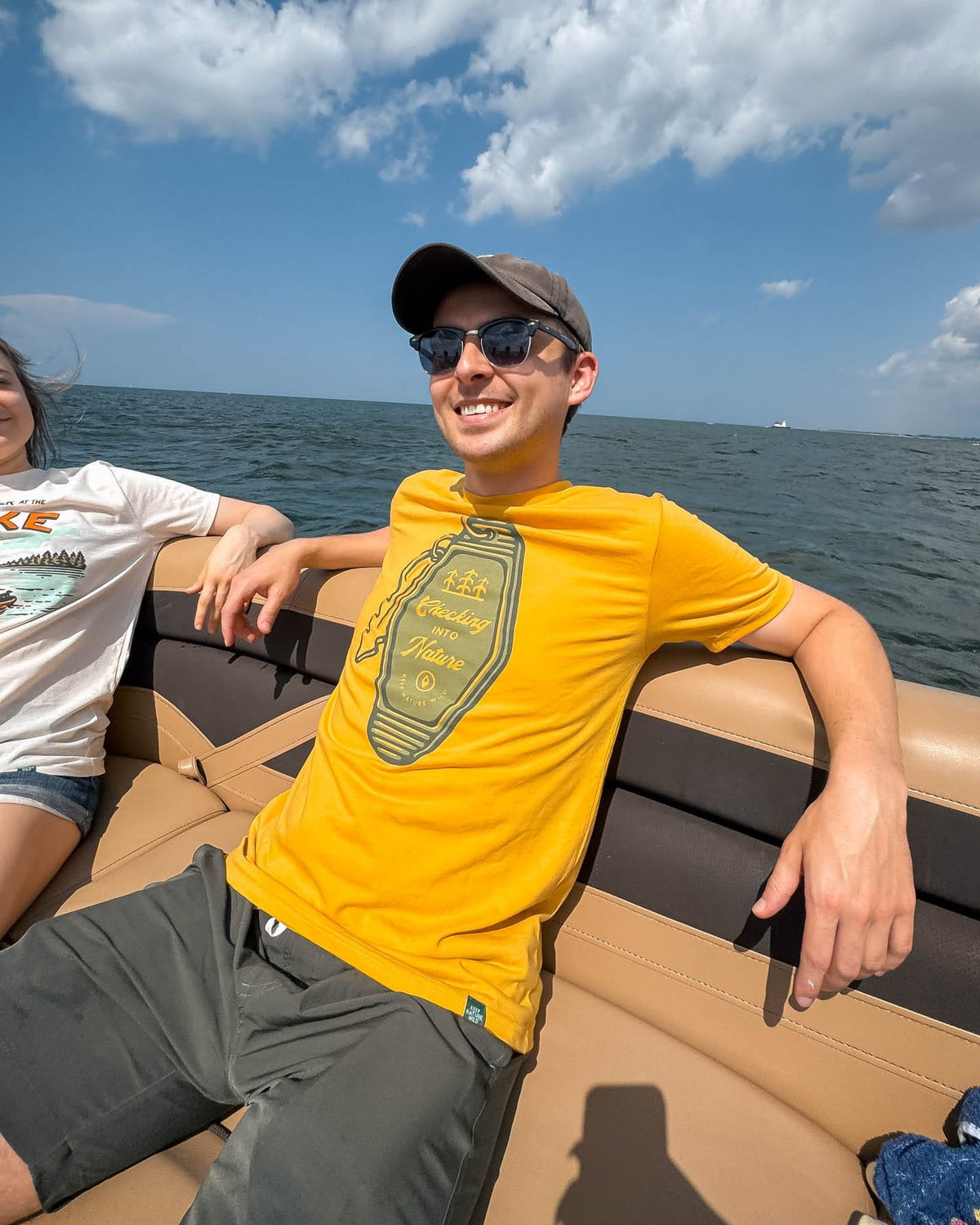 Keep Nature Wild Tee Checking Into Nature | Unisex Tee | Mustard