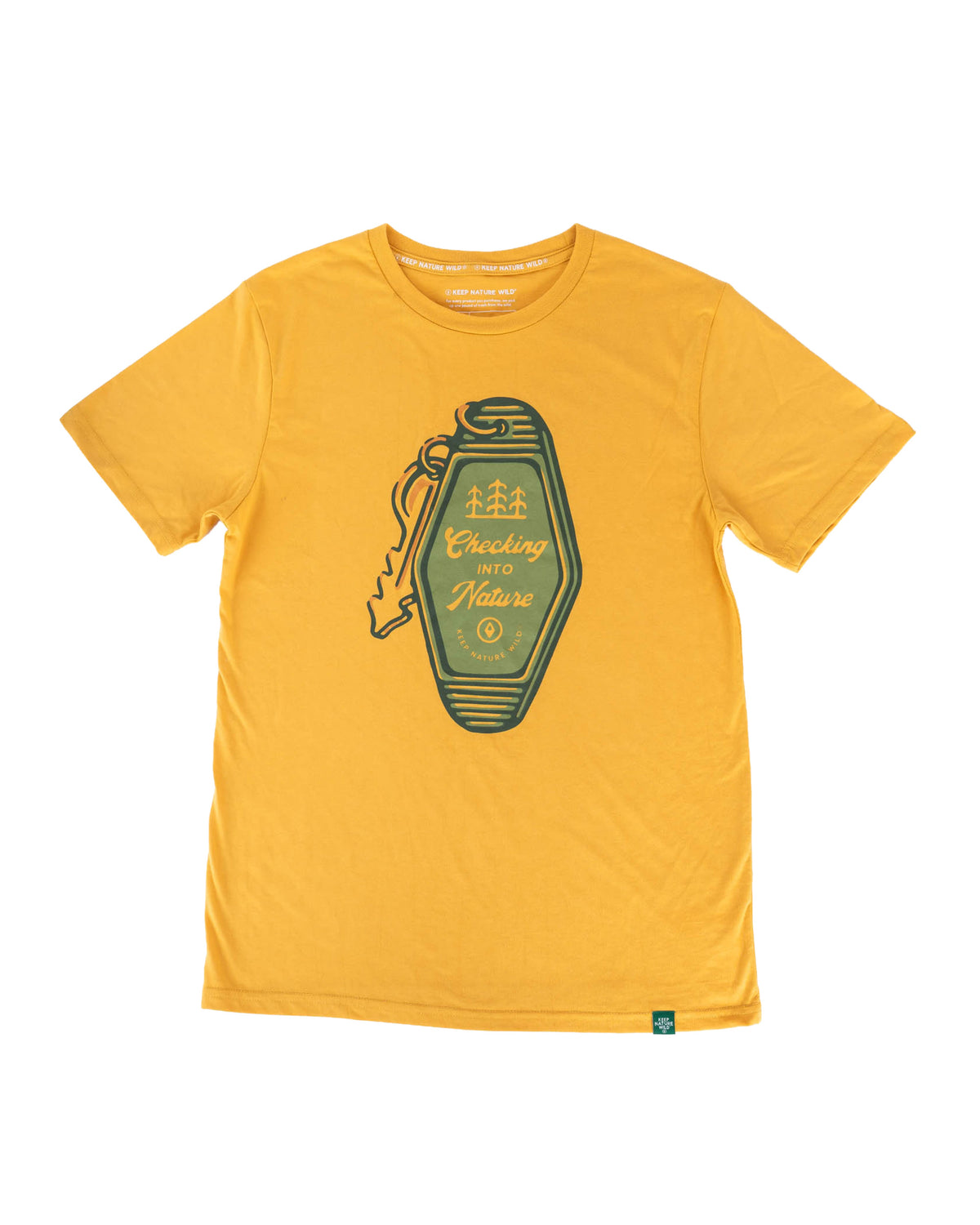 Keep Nature Wild Tee Checking Into Nature | Unisex Tee | Mustard
