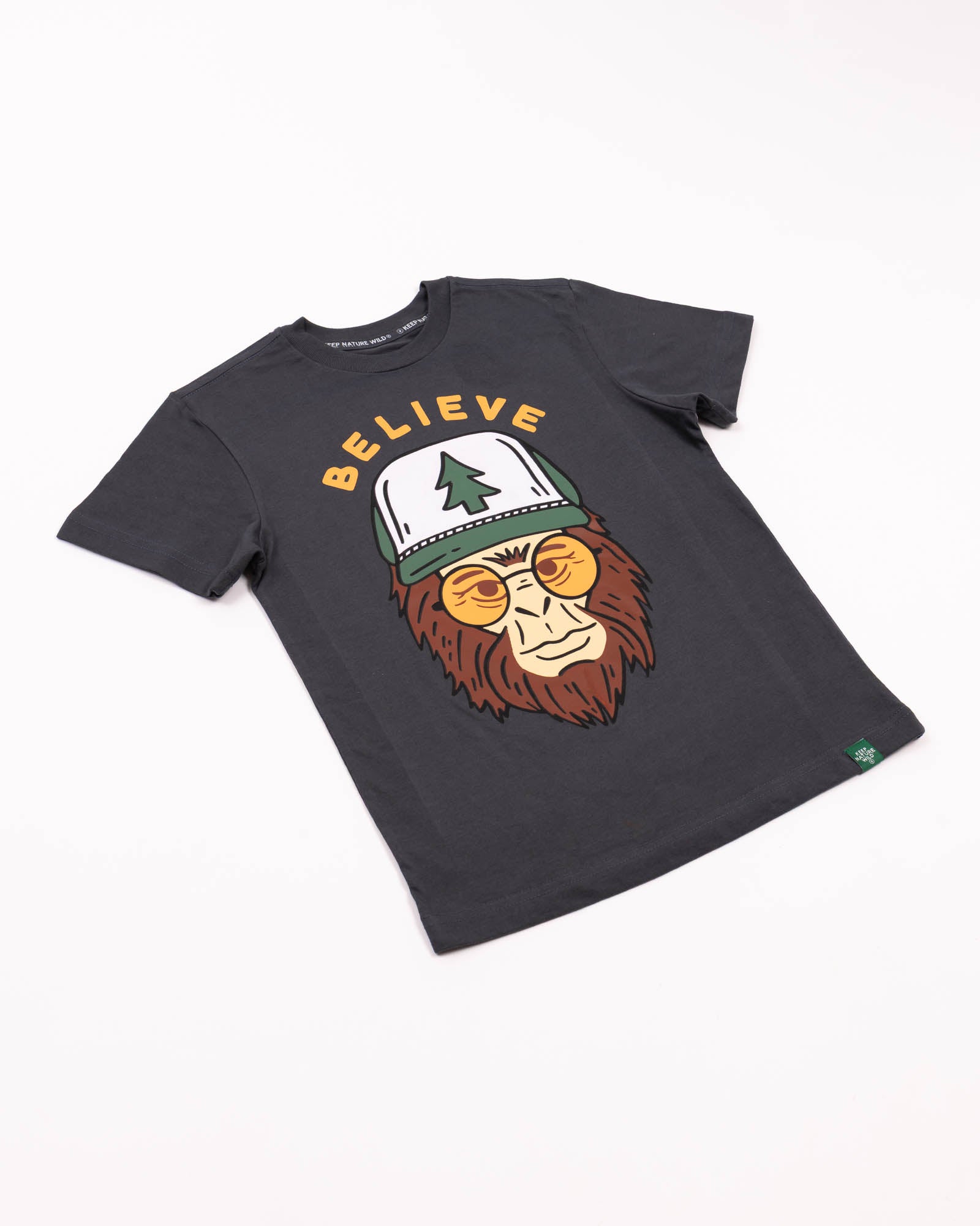 Keep Nature Wild Kids Clyde the Sasquatch Youth Tee | Coal