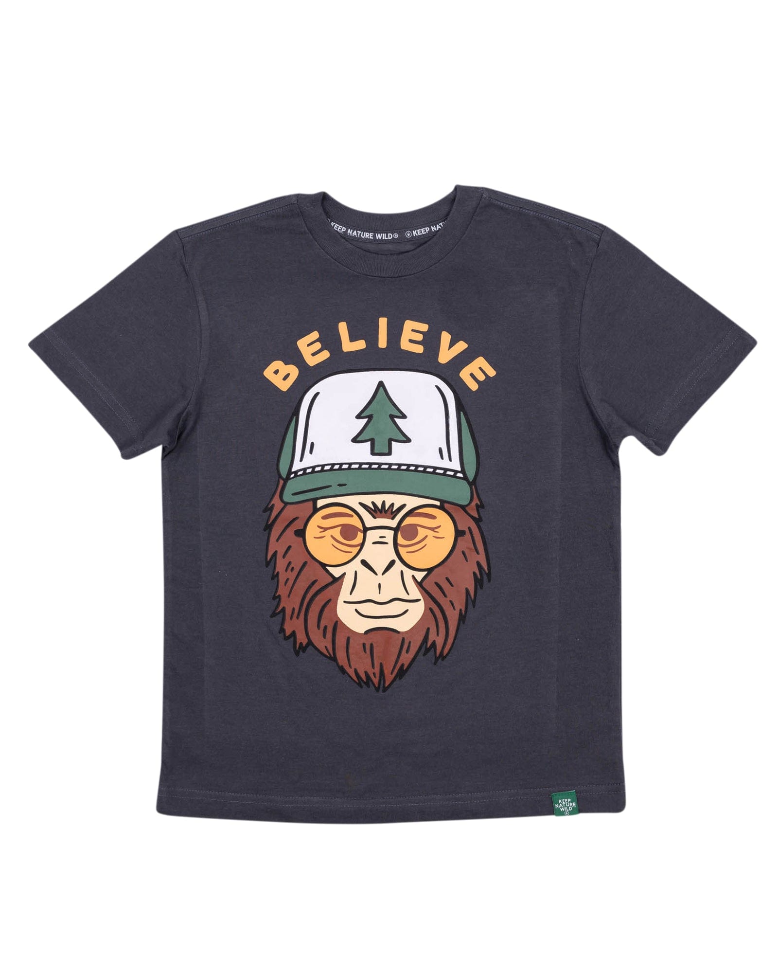 Keep Nature Wild Kids Clyde the Sasquatch Youth Tee | Coal
